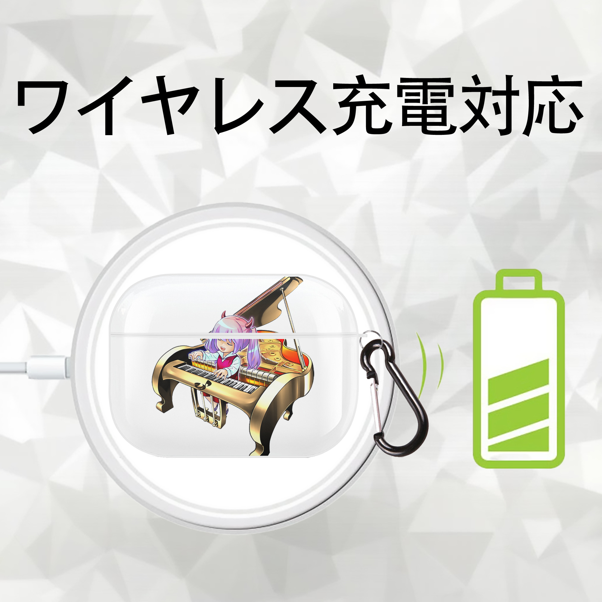 遊☆戯☆王 Yu-Gi-Oh! 【AirPods Pro用】ハードシェル保護ケース 耐衝撃・防指紋・カラビナ付き商品仕様