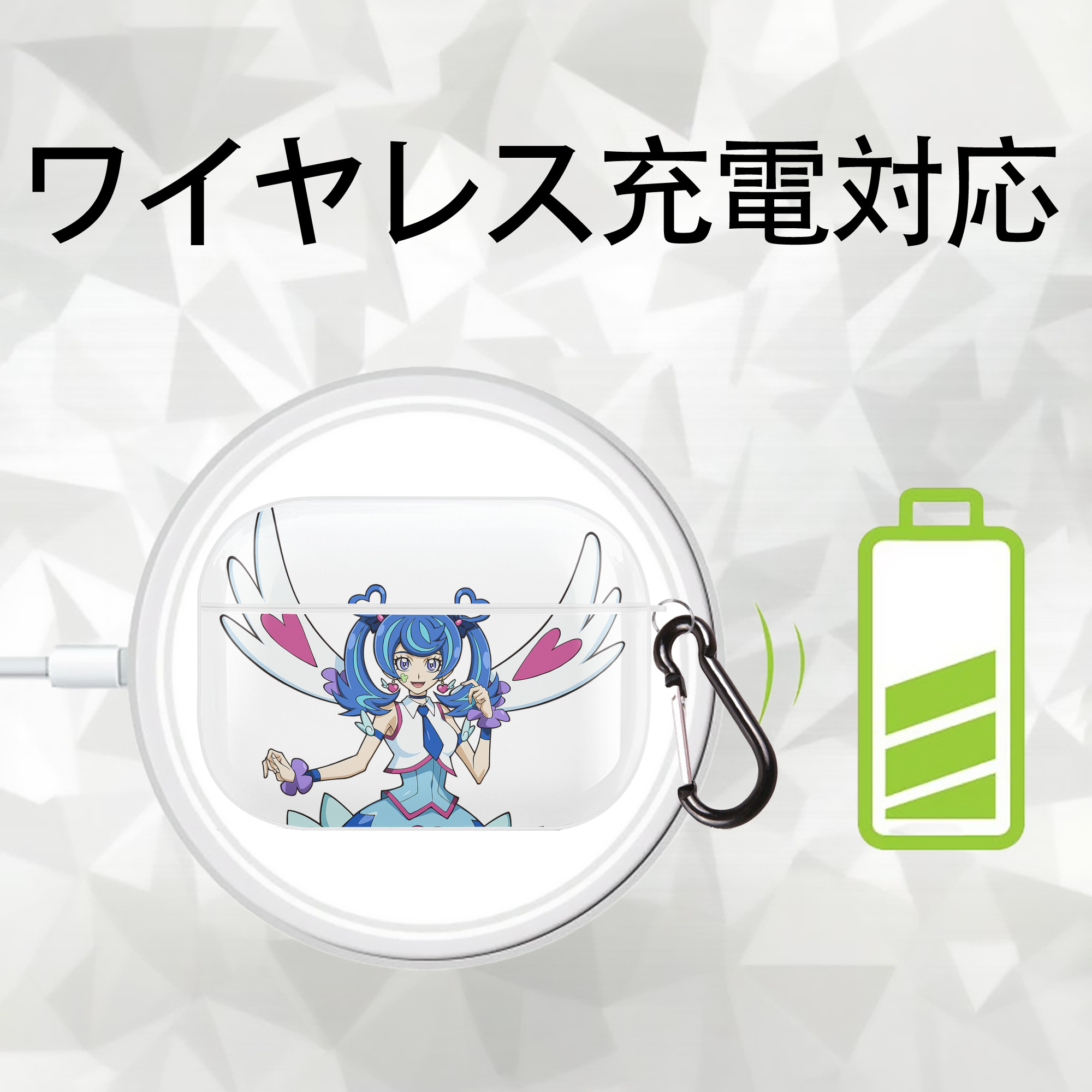 遊☆戯☆王 Yu-Gi-Oh! 【AirPods Pro用】ハードシェル保護ケース 耐衝撃・防指紋・カラビナ付き商品仕様