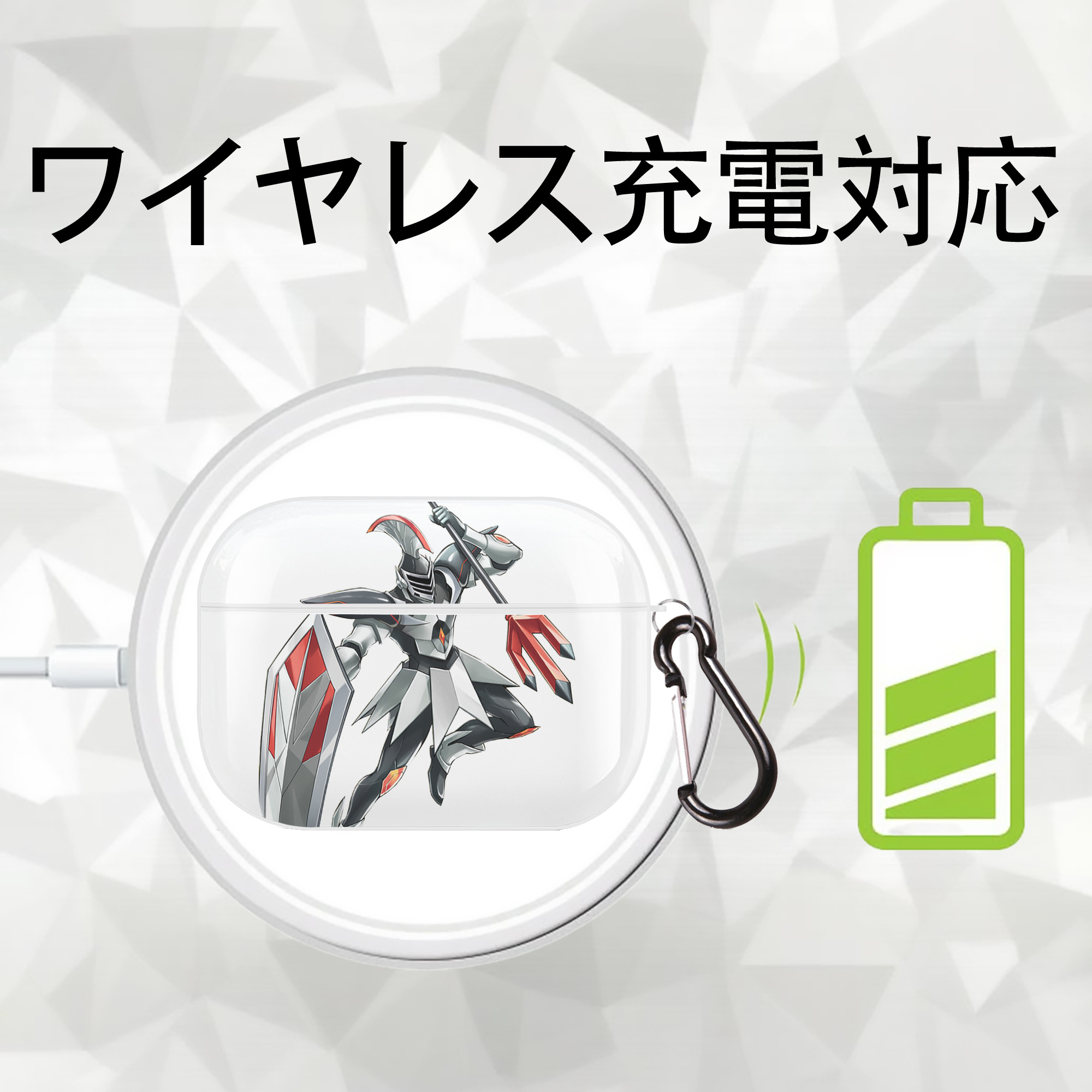 遊☆戯☆王 Yu-Gi-Oh! 【AirPods Pro用】ハードシェル保護ケース 耐衝撃・防指紋・カラビナ付き商品仕様
