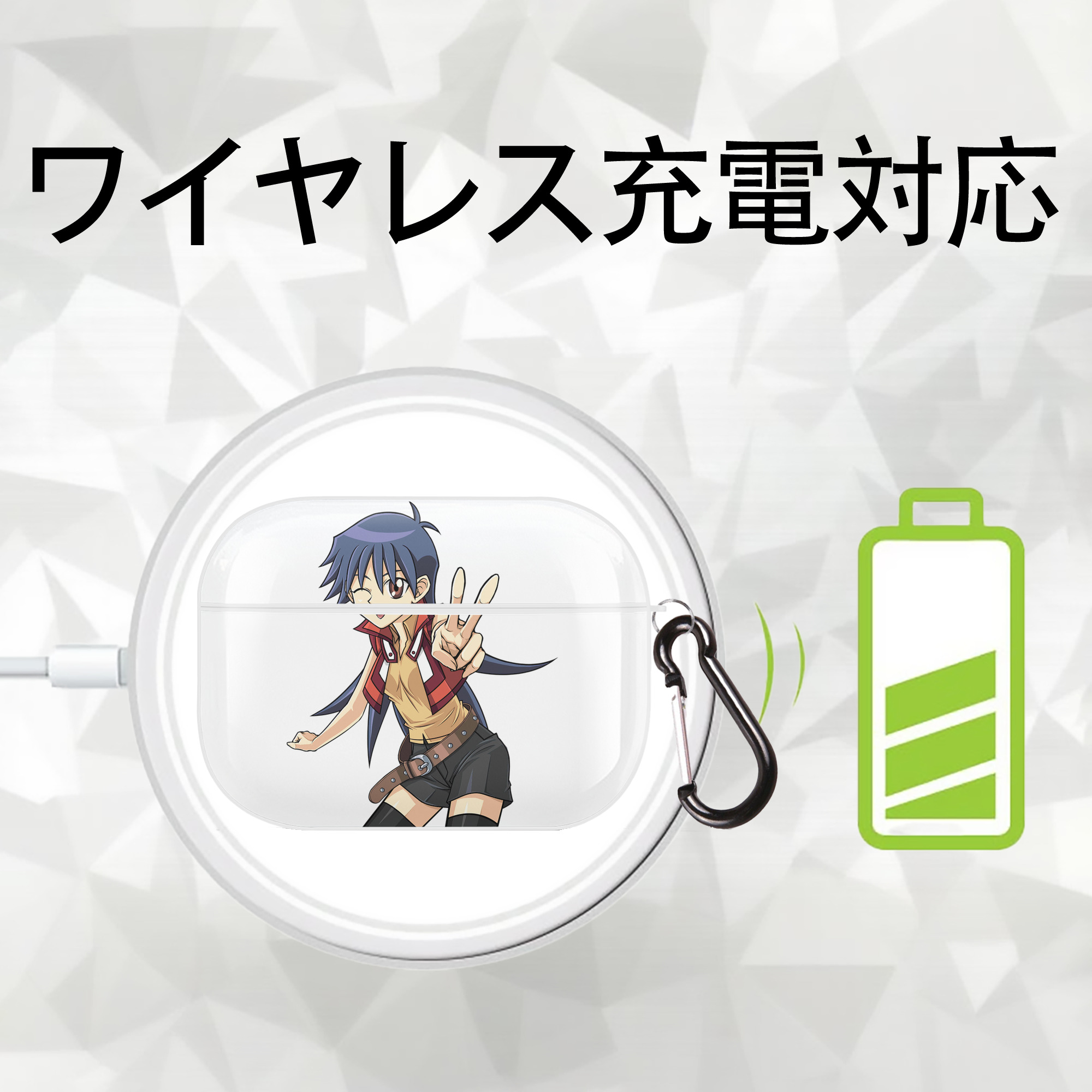 遊☆戯☆王 Yu-Gi-Oh! 【AirPods Pro用】ハードシェル保護ケース 耐衝撃・防指紋・カラビナ付き商品仕様
