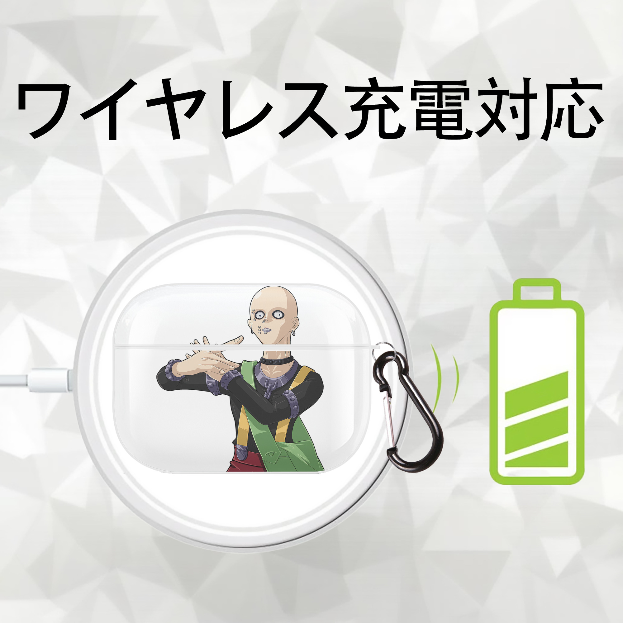 遊☆戯☆王 Yu-Gi-Oh! 【AirPods Pro用】ハードシェル保護ケース 耐衝撃・防指紋・カラビナ付き商品仕様