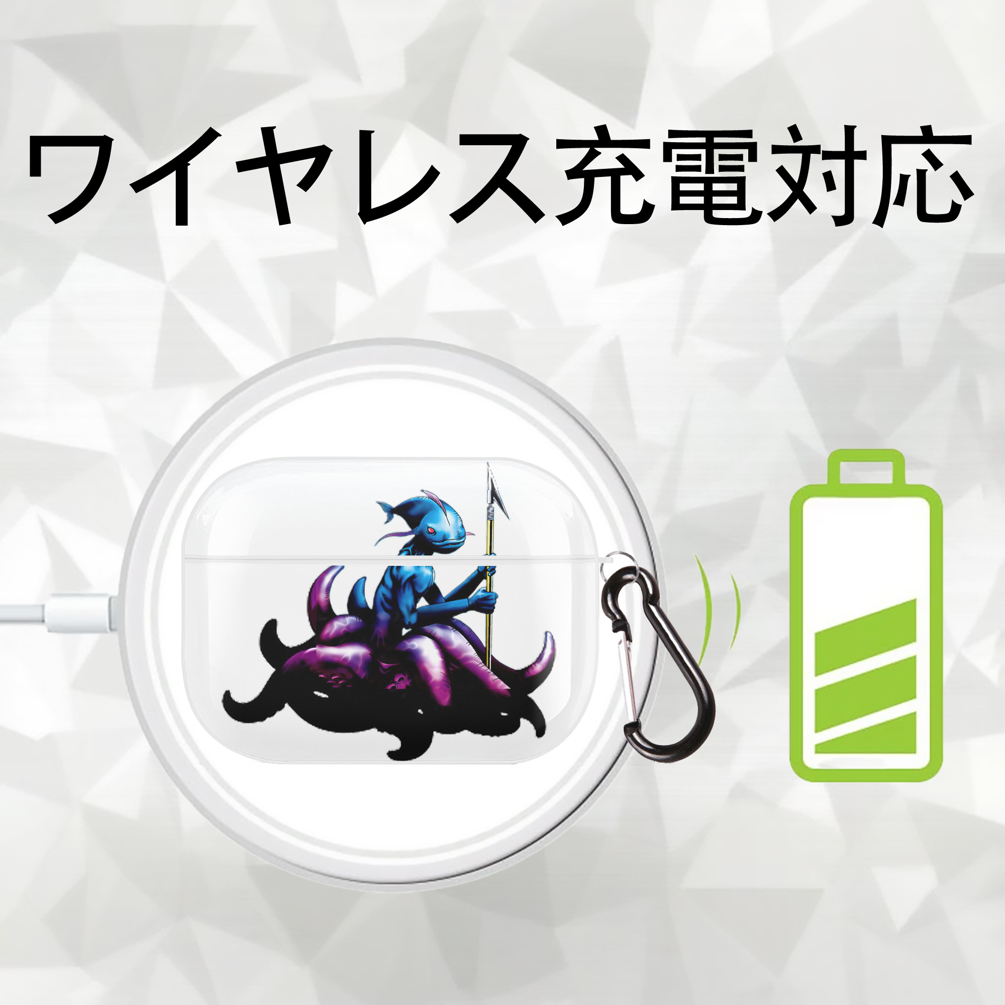 遊☆戯☆王 Yu-Gi-Oh! 【AirPods Pro用】ハードシェル保護ケース 耐衝撃・防指紋・カラビナ付き商品仕様
