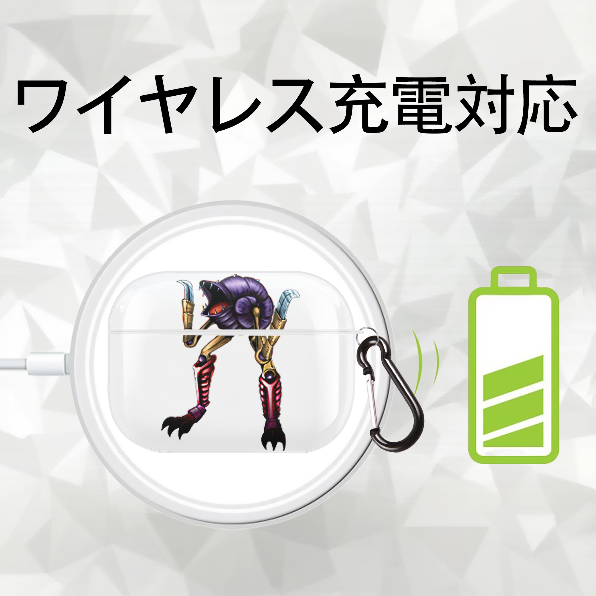 遊☆戯☆王 Yu-Gi-Oh! 【AirPods Pro用】ハードシェル保護ケース 耐衝撃・防指紋・カラビナ付き商品仕様