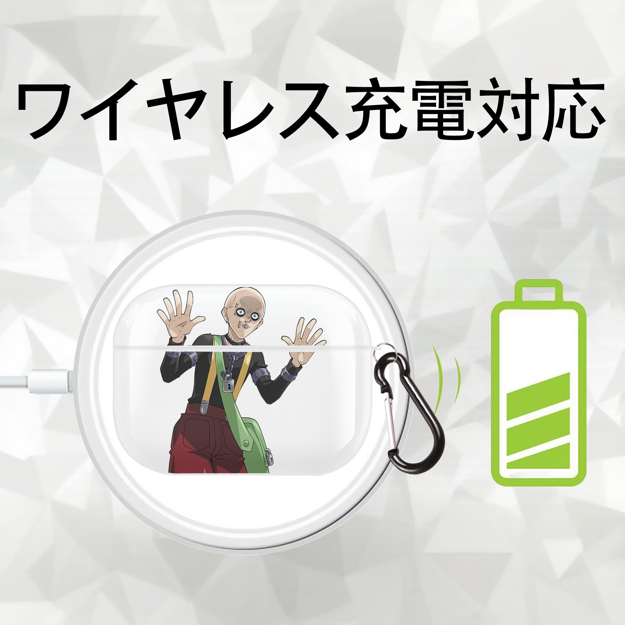 遊☆戯☆王 Yu-Gi-Oh! 【AirPods Pro用】ハードシェル保護ケース 耐衝撃・防指紋・カラビナ付き商品仕様