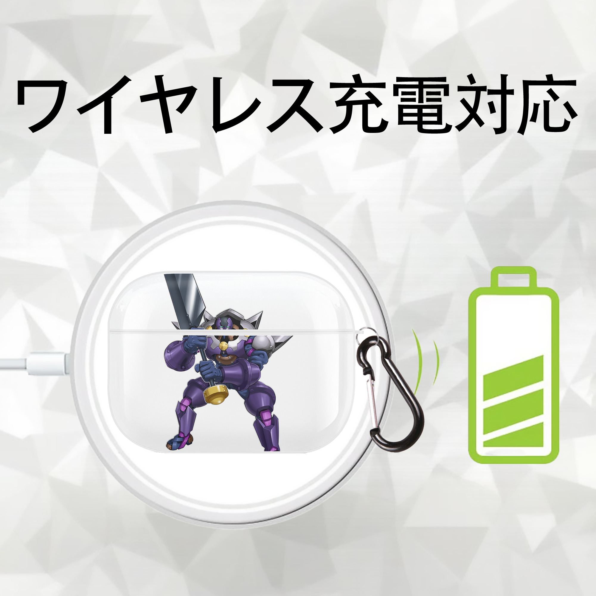 遊☆戯☆王 Yu-Gi-Oh! 【AirPods Pro用】ハードシェル保護ケース 耐衝撃・防指紋・カラビナ付き商品仕様