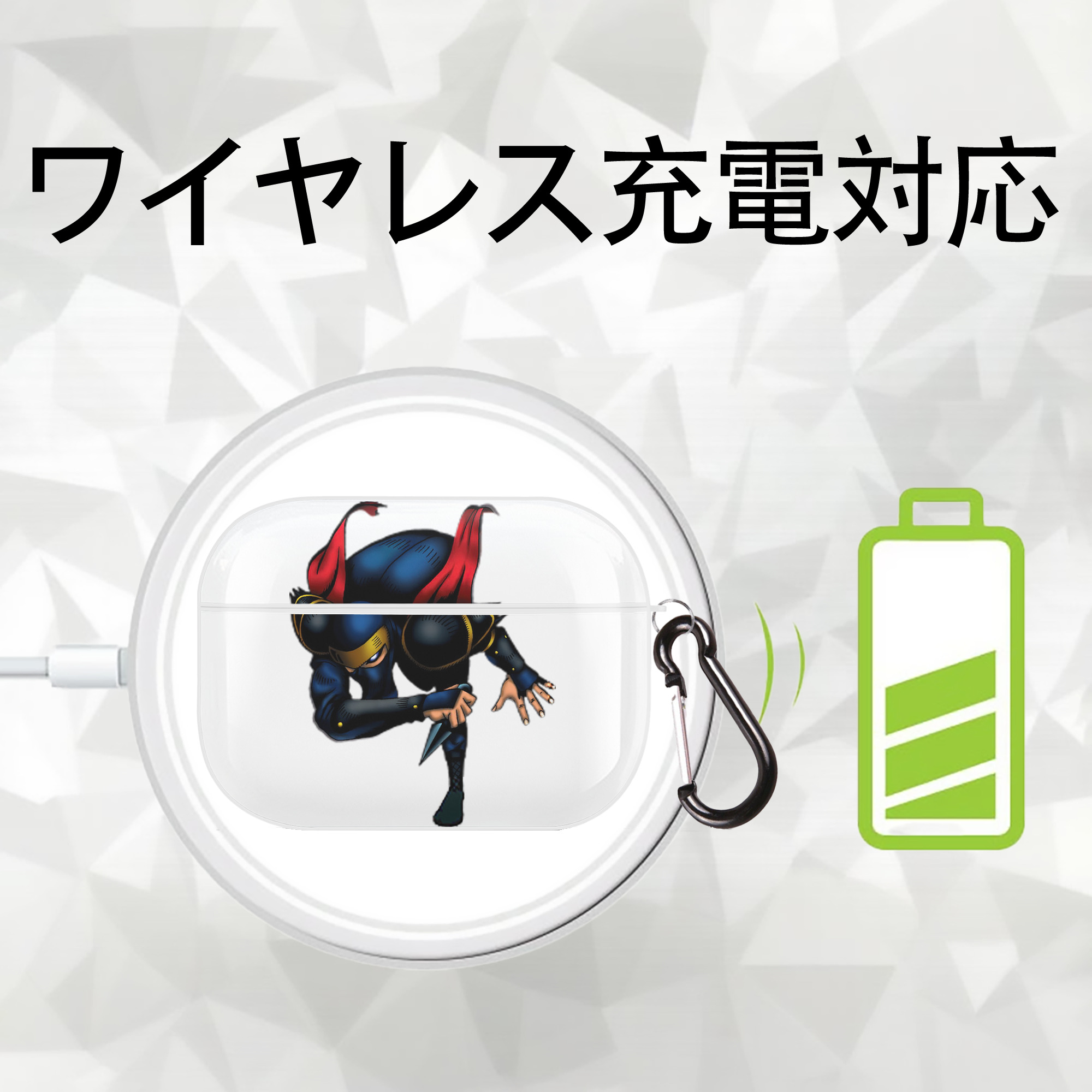 遊☆戯☆王 Yu-Gi-Oh! 【AirPods Pro用】ハードシェル保護ケース 耐衝撃・防指紋・カラビナ付き商品仕様