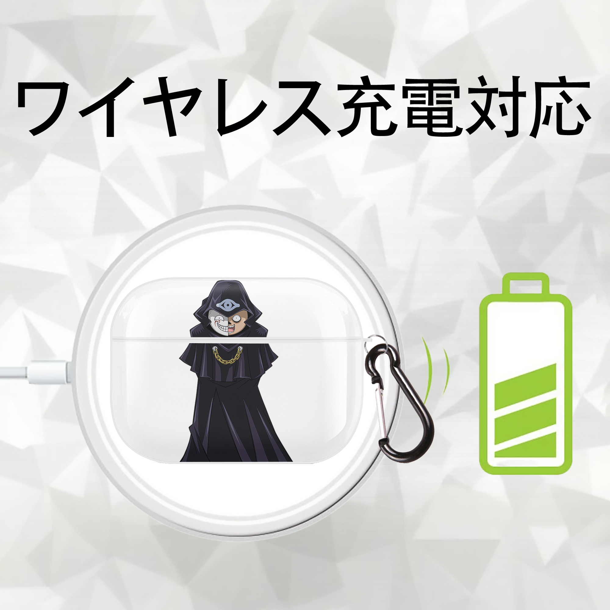 遊☆戯☆王 Yu-Gi-Oh! 【AirPods Pro用】ハードシェル保護ケース 耐衝撃・防指紋・カラビナ付き商品仕様