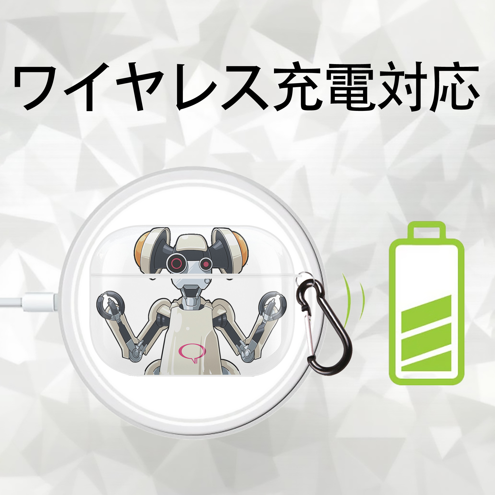 遊☆戯☆王 Yu-Gi-Oh! 【AirPods Pro用】ハードシェル保護ケース 耐衝撃・防指紋・カラビナ付き商品仕様