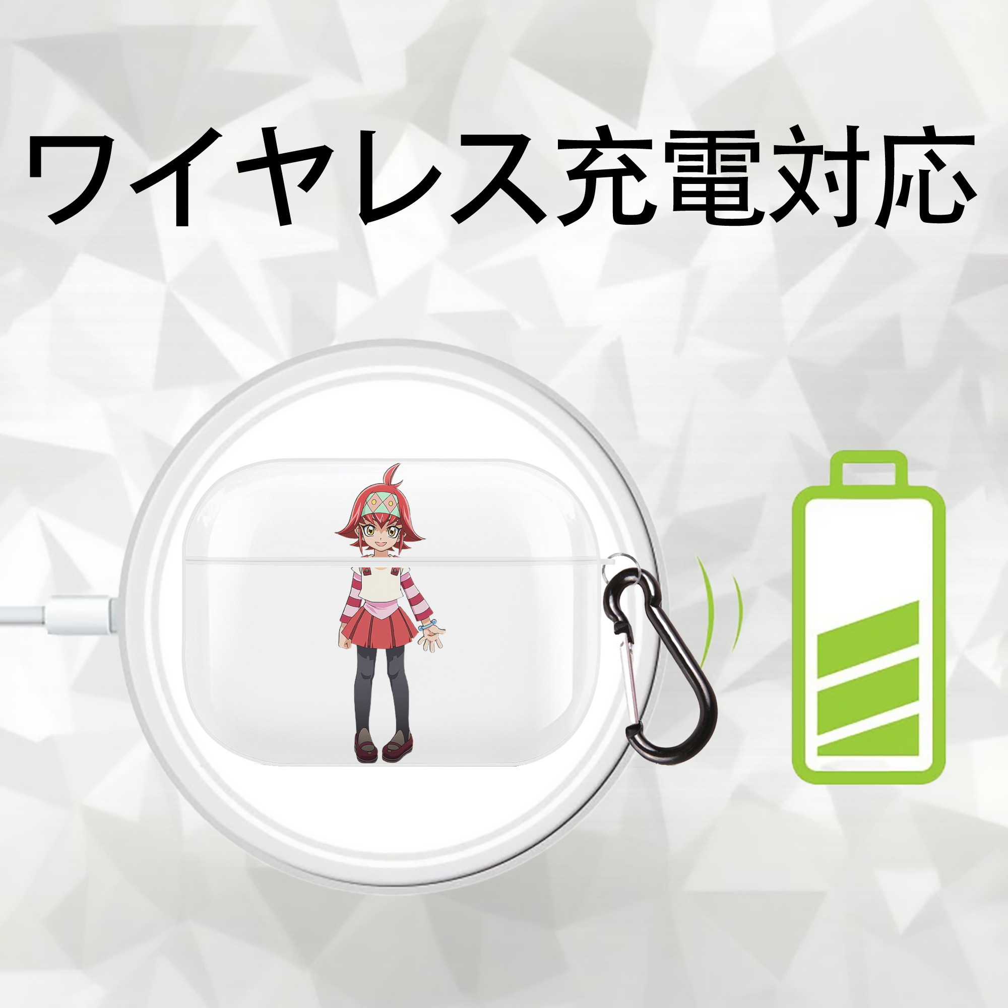 遊☆戯☆王 Yu-Gi-Oh! 【AirPods Pro用】ハードシェル保護ケース 耐衝撃・防指紋・カラビナ付き商品仕様