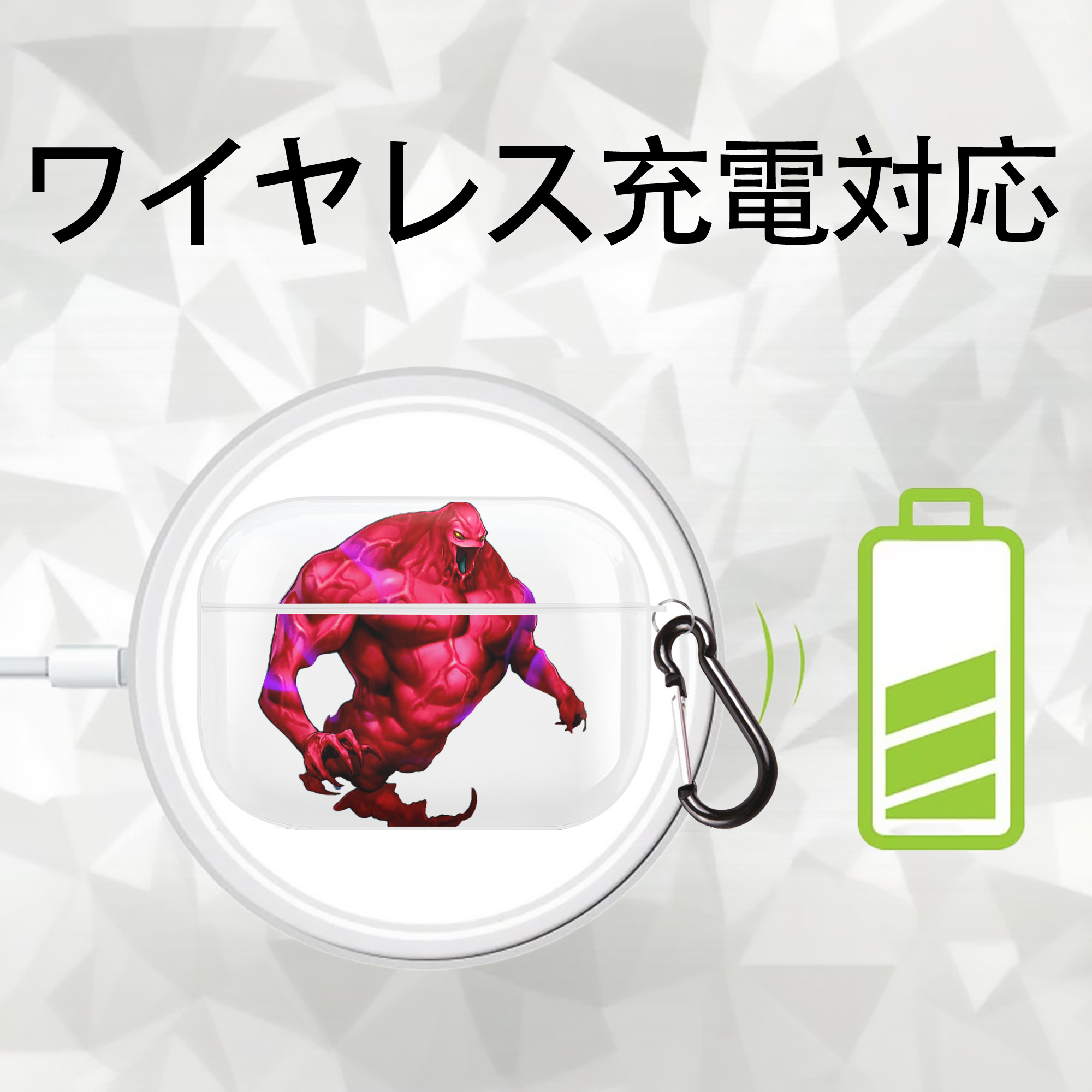 遊☆戯☆王 Yu-Gi-Oh! 【AirPods Pro用】ハードシェル保護ケース 耐衝撃・防指紋・カラビナ付き商品仕様