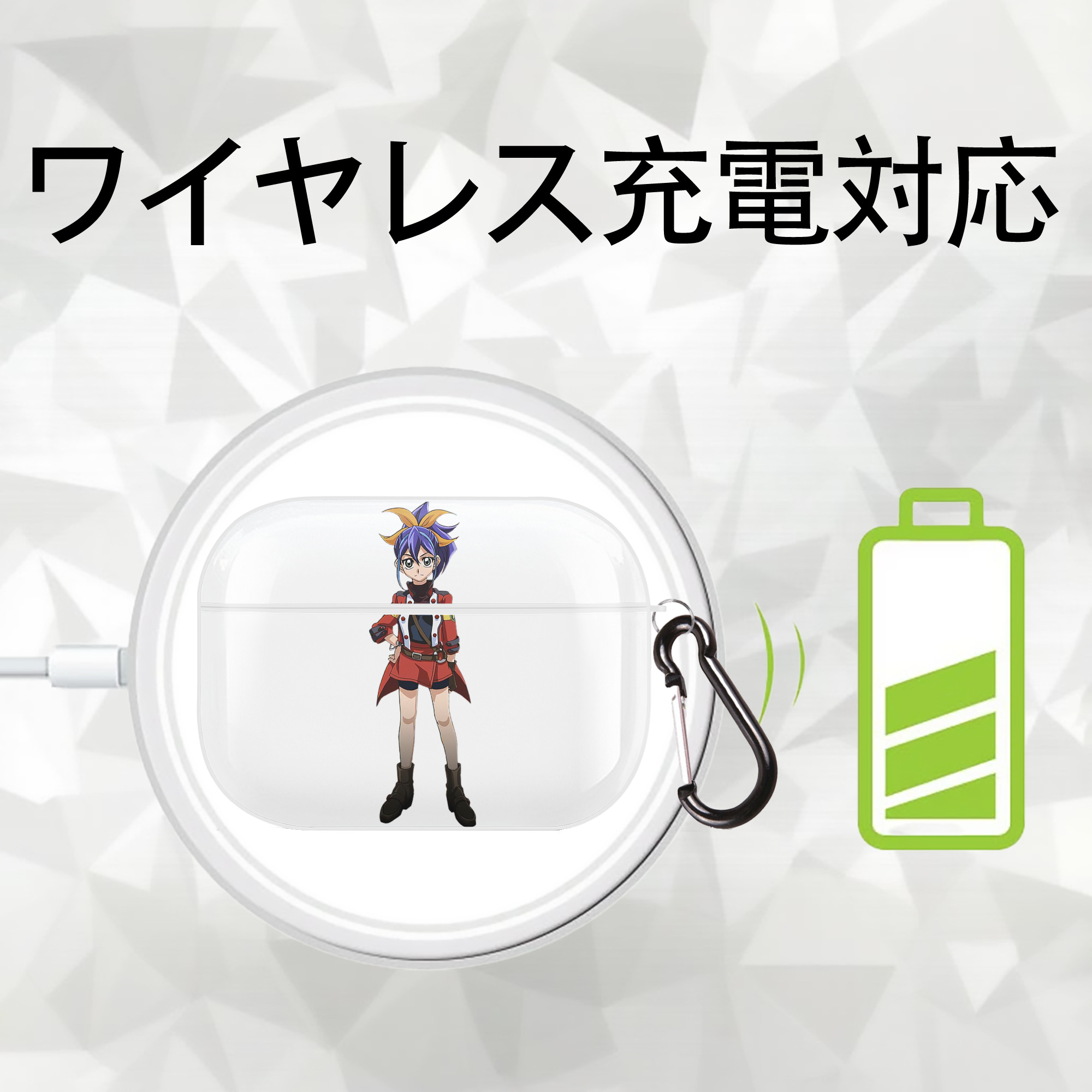 遊☆戯☆王 Yu-Gi-Oh! 【AirPods Pro用】ハードシェル保護ケース 耐衝撃・防指紋・カラビナ付き商品仕様