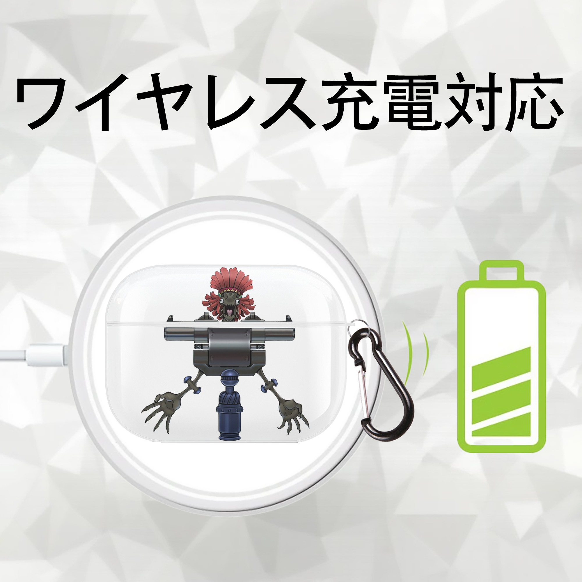 遊☆戯☆王 Yu-Gi-Oh! 【AirPods Pro用】ハードシェル保護ケース 耐衝撃・防指紋・カラビナ付き商品仕様
