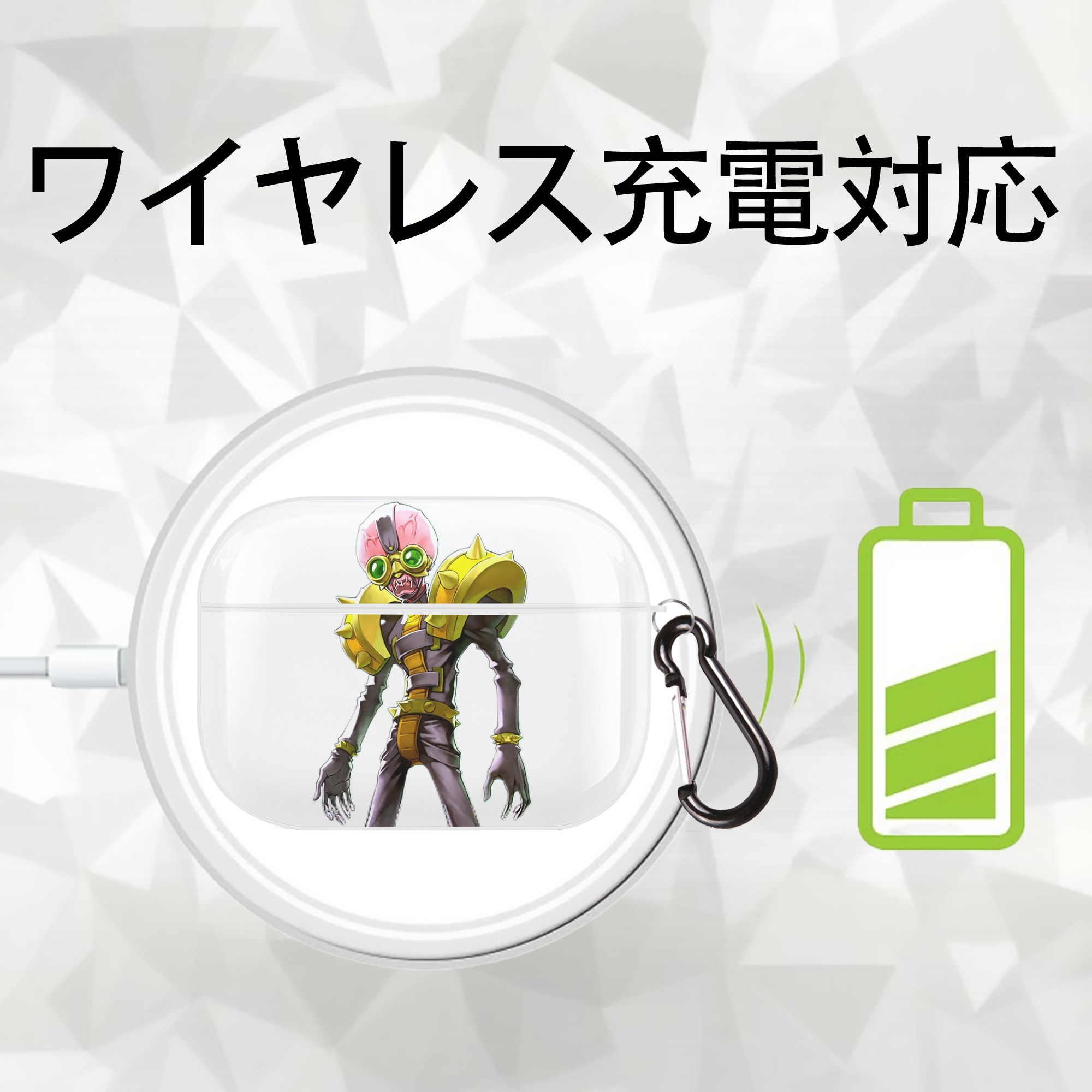 遊☆戯☆王 Yu-Gi-Oh! 【AirPods Pro用】ハードシェル保護ケース 耐衝撃・防指紋・カラビナ付き商品仕様
