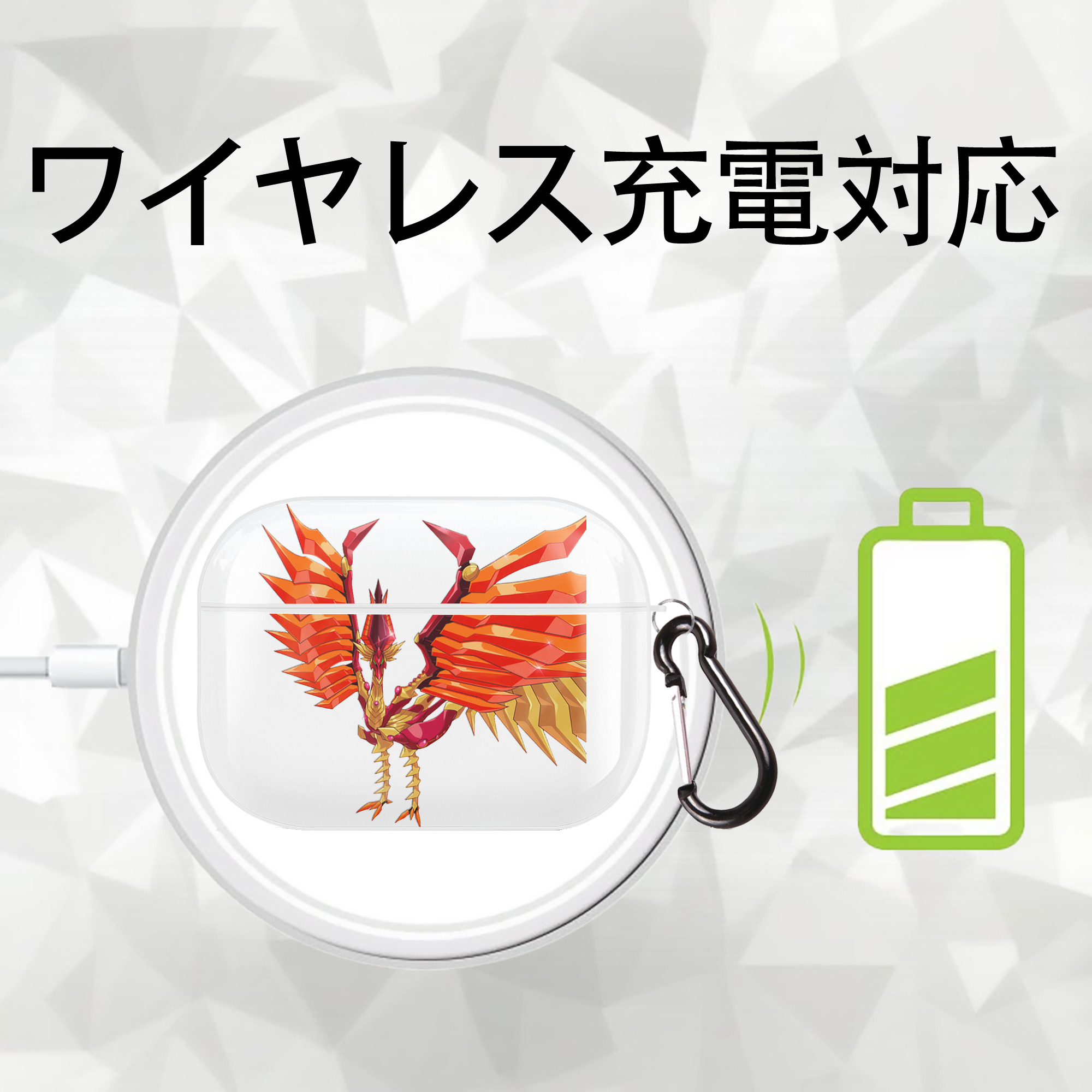 遊☆戯☆王 Yu-Gi-Oh! 【AirPods Pro用】ハードシェル保護ケース 耐衝撃・防指紋・カラビナ付き商品仕様