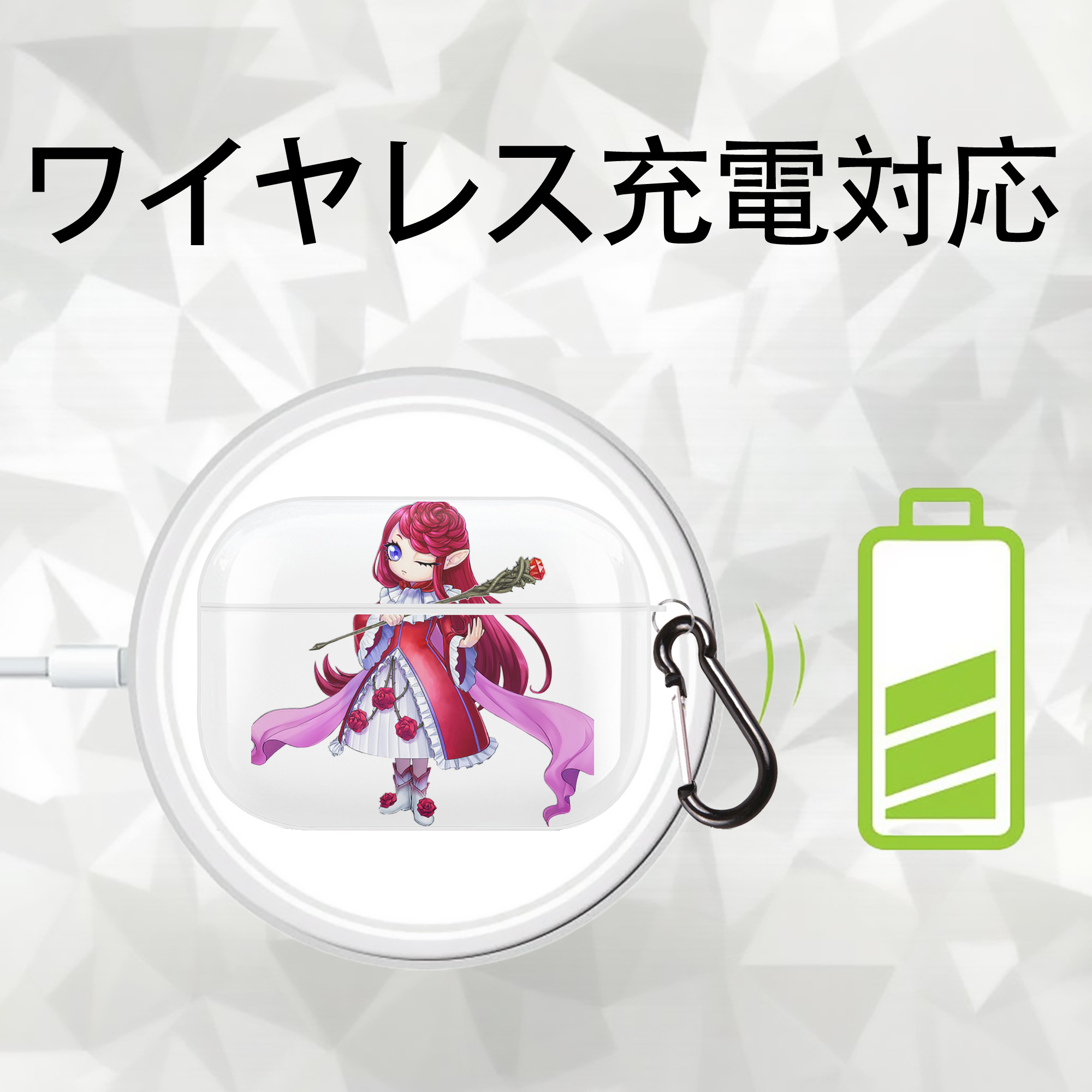 遊☆戯☆王 Yu-Gi-Oh! 【AirPods Pro用】ハードシェル保護ケース 耐衝撃・防指紋・カラビナ付き商品仕様