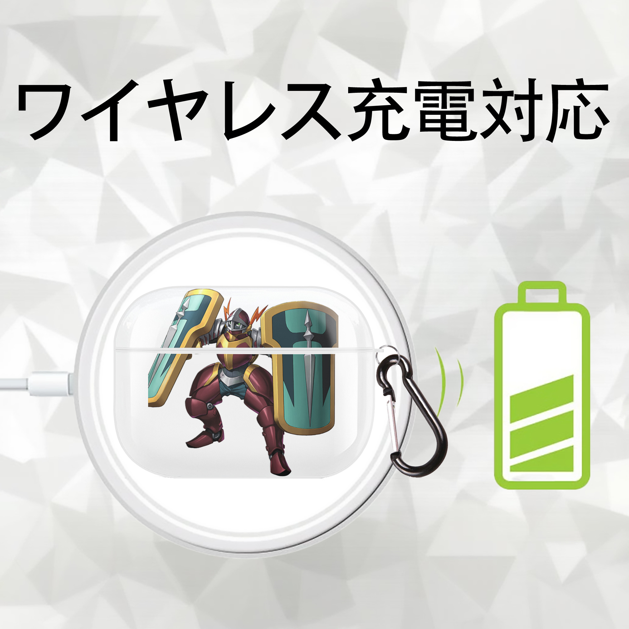 遊☆戯☆王 Yu-Gi-Oh! 【AirPods Pro用】ハードシェル保護ケース 耐衝撃・防指紋・カラビナ付き商品仕様