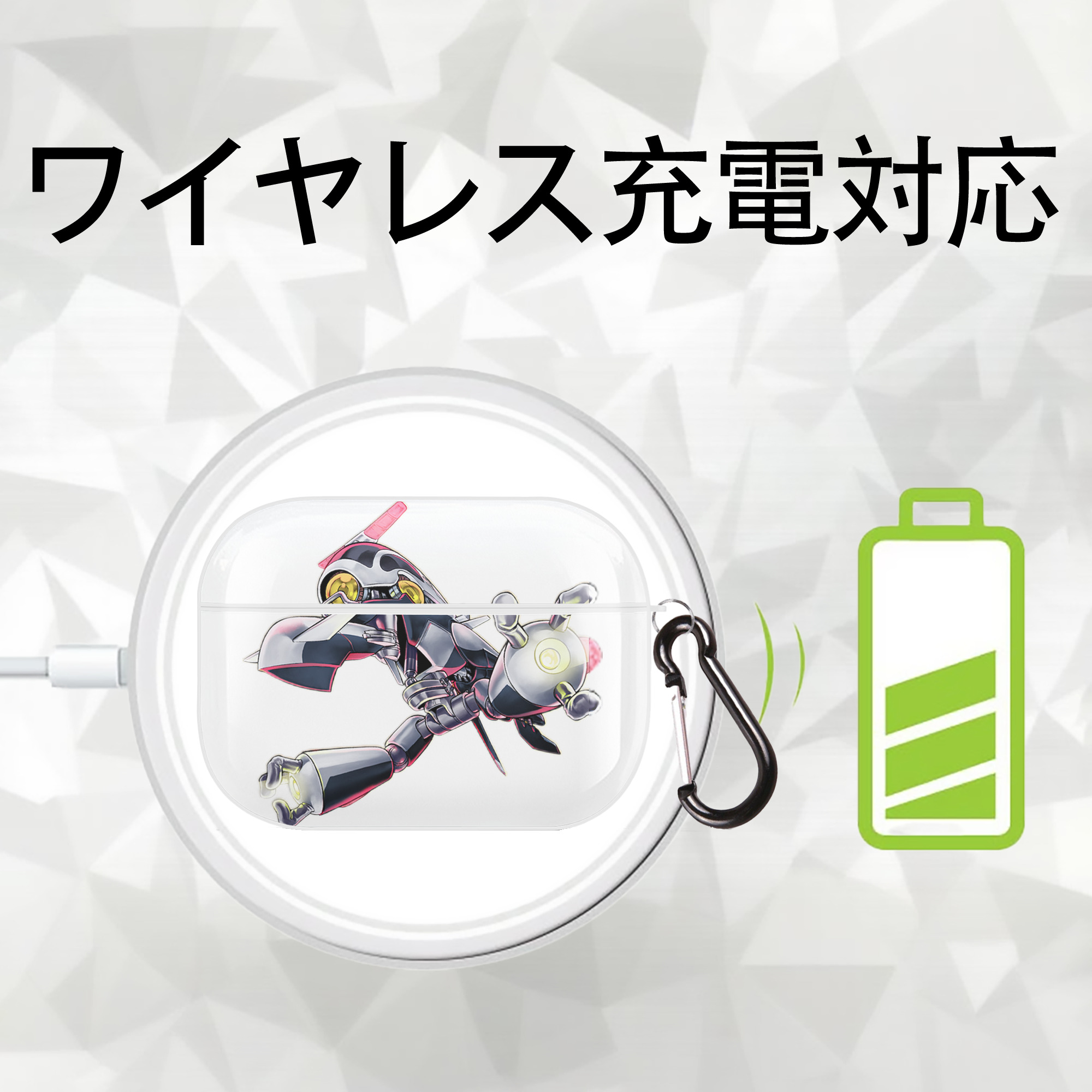 遊☆戯☆王 Yu-Gi-Oh! 【AirPods Pro用】ハードシェル保護ケース 耐衝撃・防指紋・カラビナ付き商品仕様