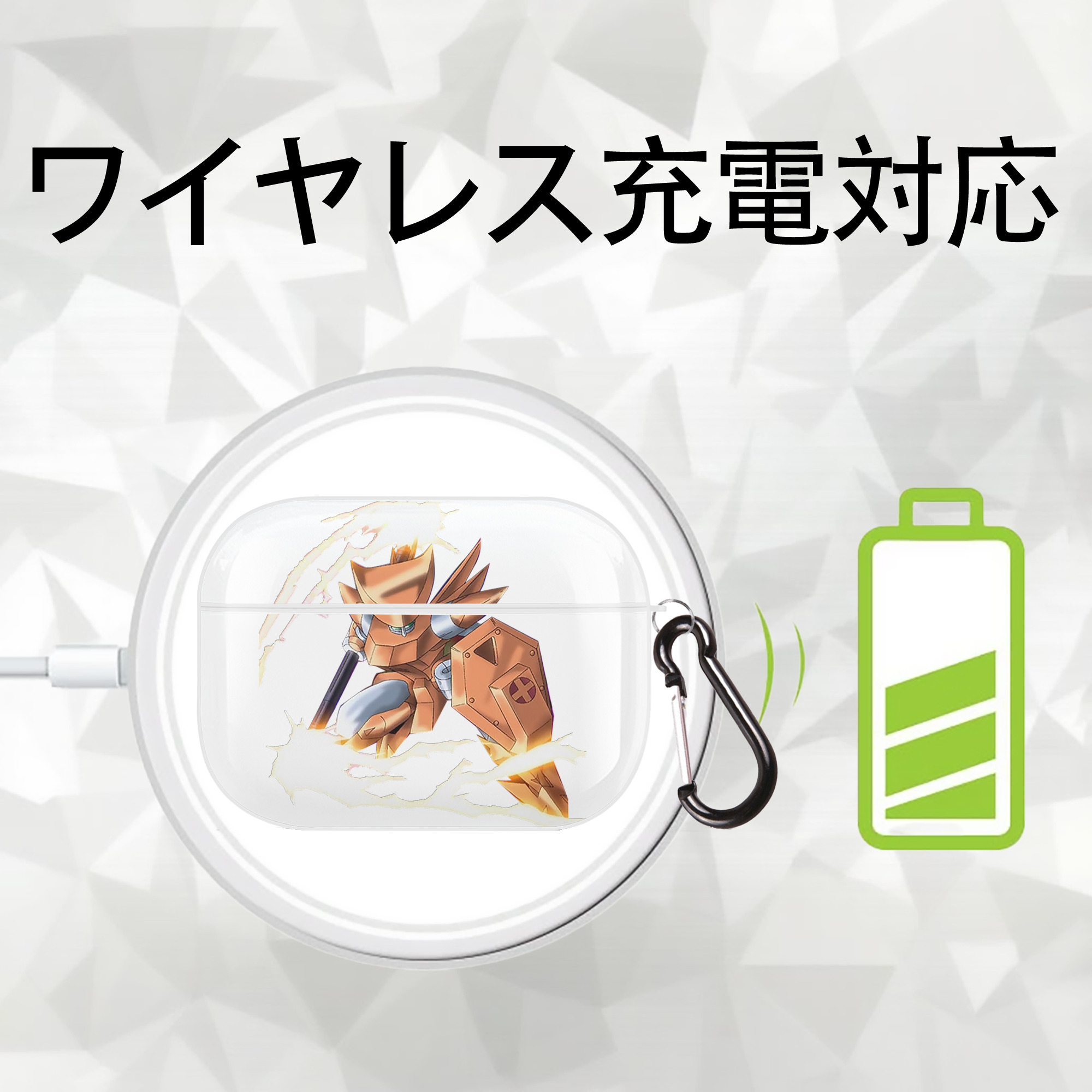 遊☆戯☆王 Yu-Gi-Oh! 【AirPods Pro用】ハードシェル保護ケース 耐衝撃・防指紋・カラビナ付き商品仕様