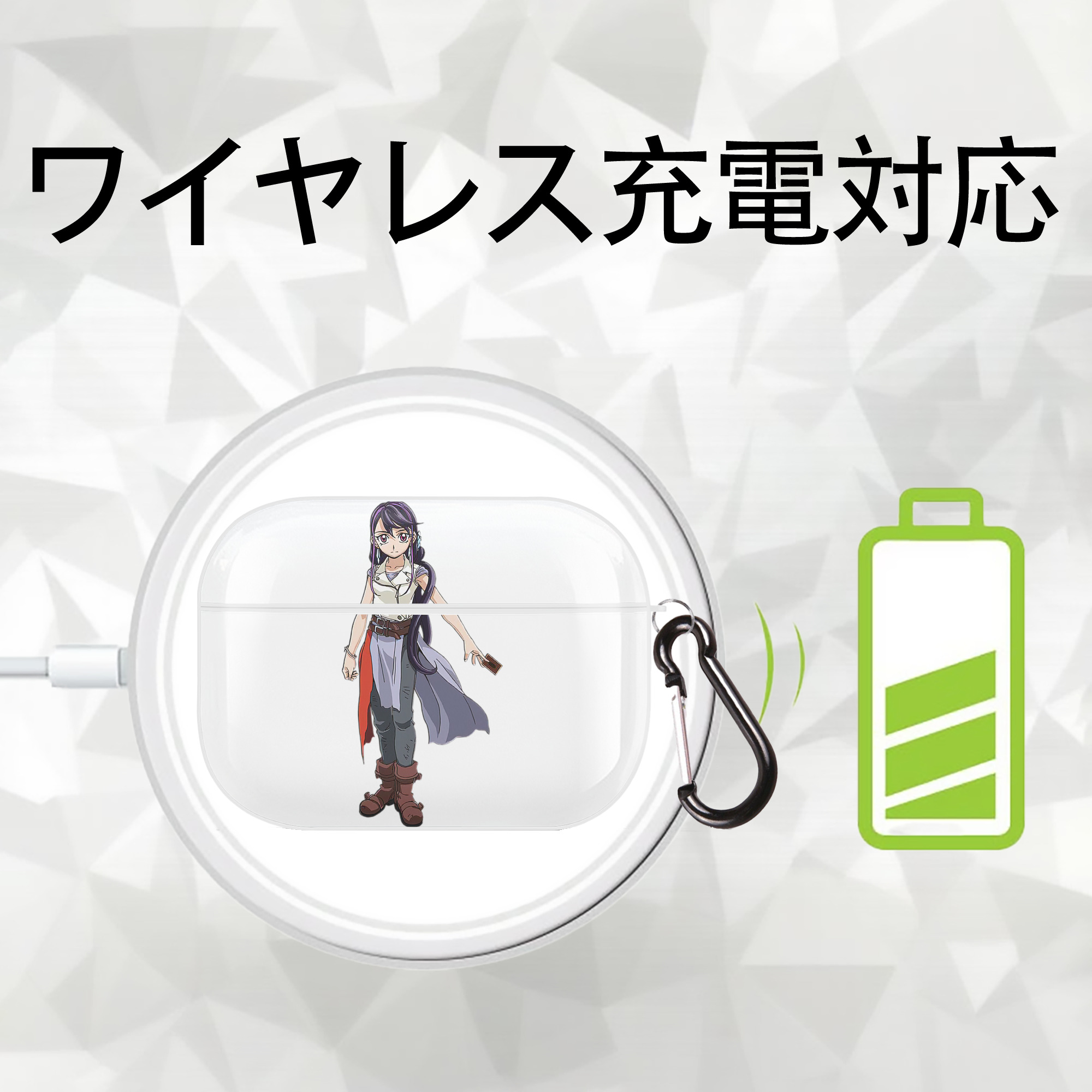 遊☆戯☆王 Yu-Gi-Oh! 【AirPods Pro用】ハードシェル保護ケース 耐衝撃・防指紋・カラビナ付き商品仕様