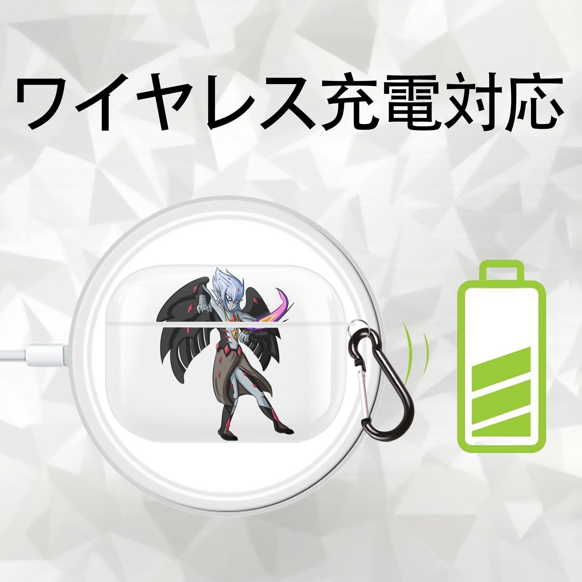 遊☆戯☆王 Yu-Gi-Oh! 【AirPods Pro用】ハードシェル保護ケース 耐衝撃・防指紋・カラビナ付き商品仕様