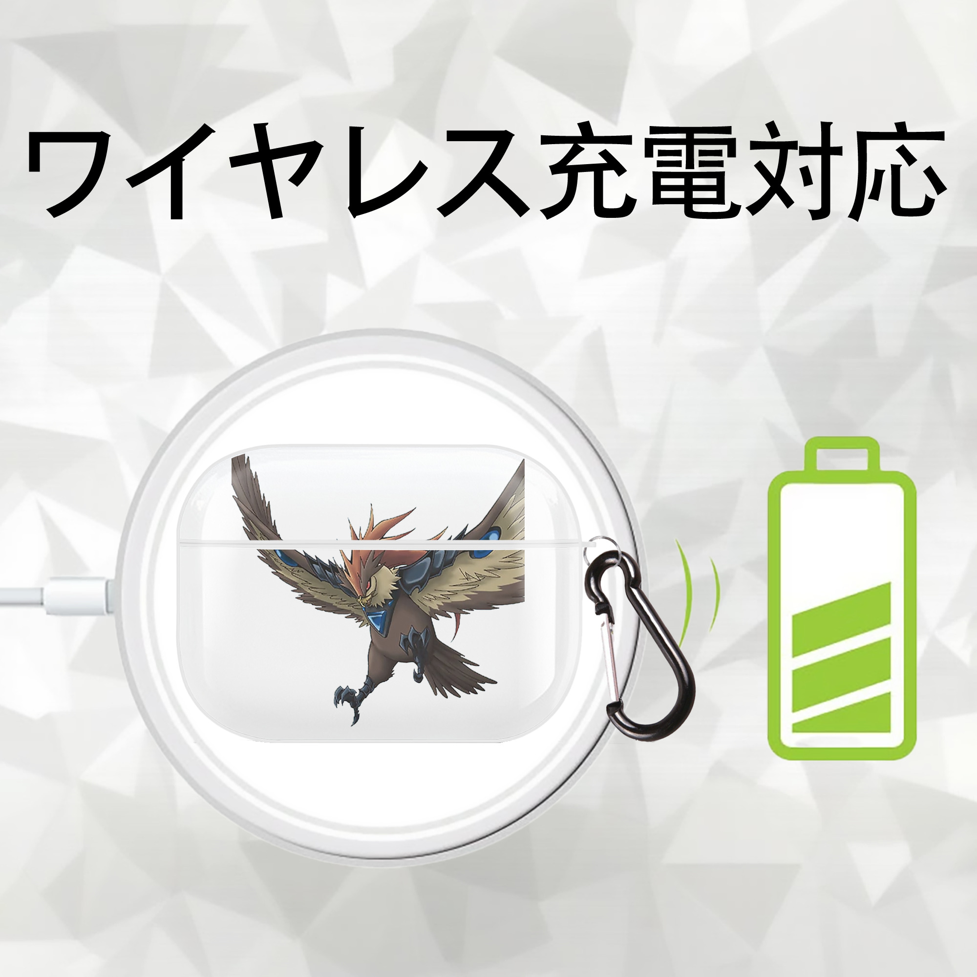 遊☆戯☆王 Yu-Gi-Oh! 【AirPods Pro用】ハードシェル保護ケース 耐衝撃・防指紋・カラビナ付き商品仕様
