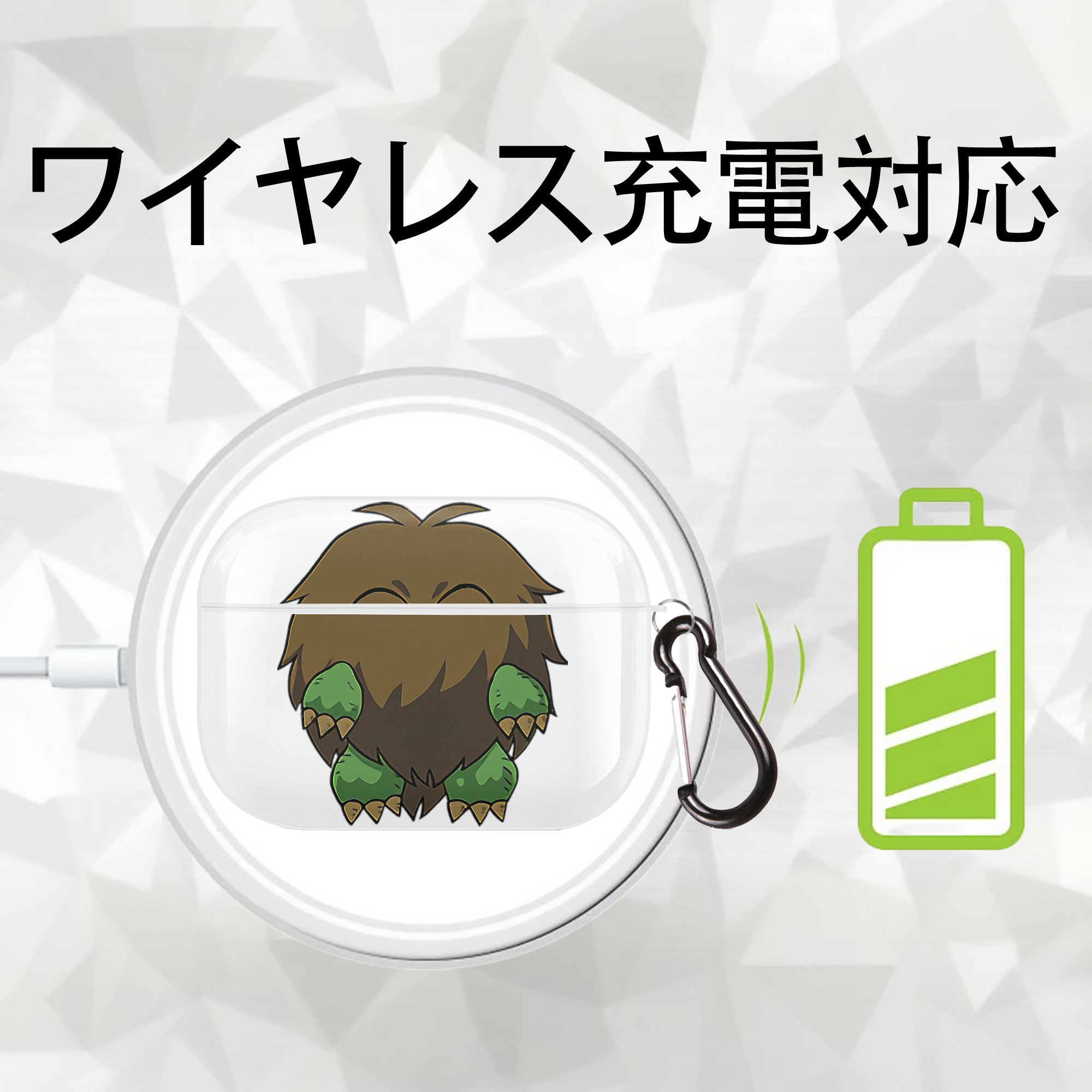 遊☆戯☆王 Yu-Gi-Oh! 【AirPods Pro用】ハードシェル保護ケース 耐衝撃・防指紋・カラビナ付き商品仕様
