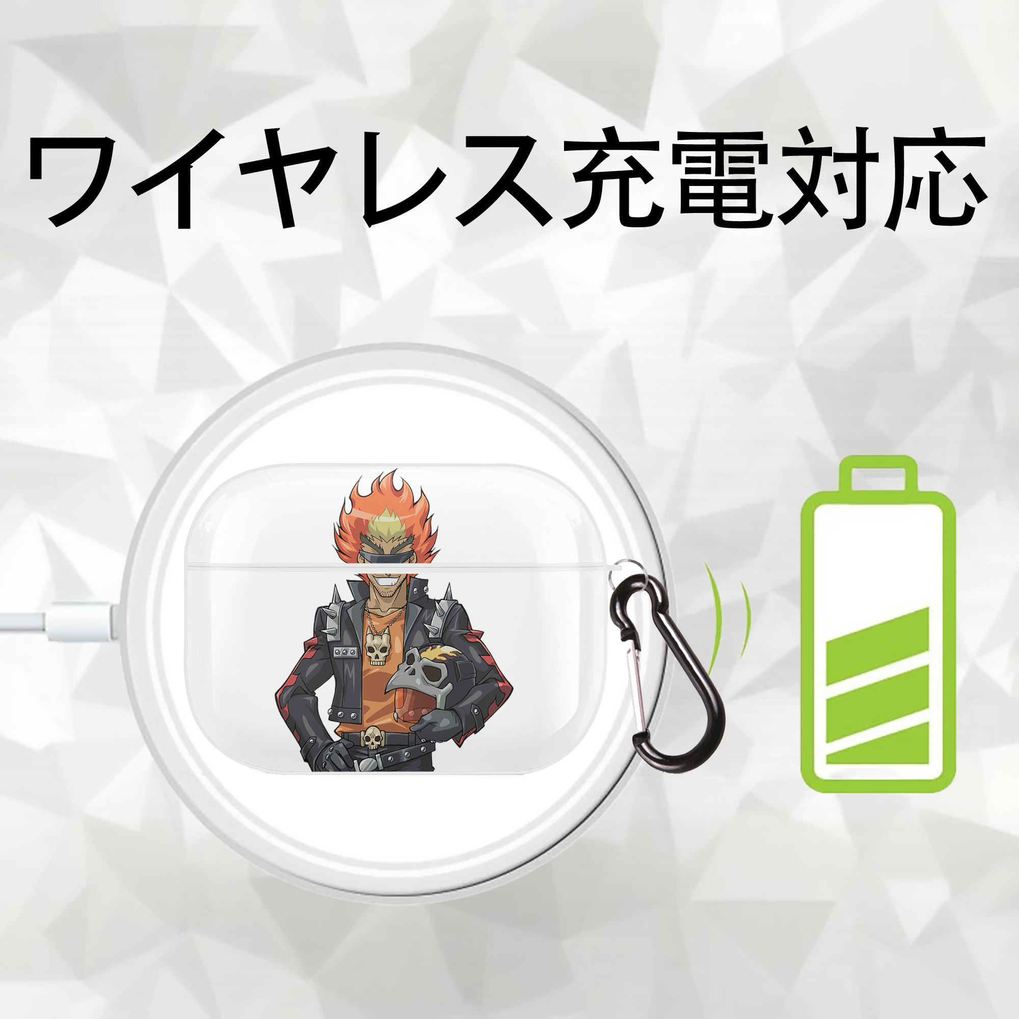 遊☆戯☆王 Yu-Gi-Oh! 【AirPods Pro用】ハードシェル保護ケース 耐衝撃・防指紋・カラビナ付き商品仕様