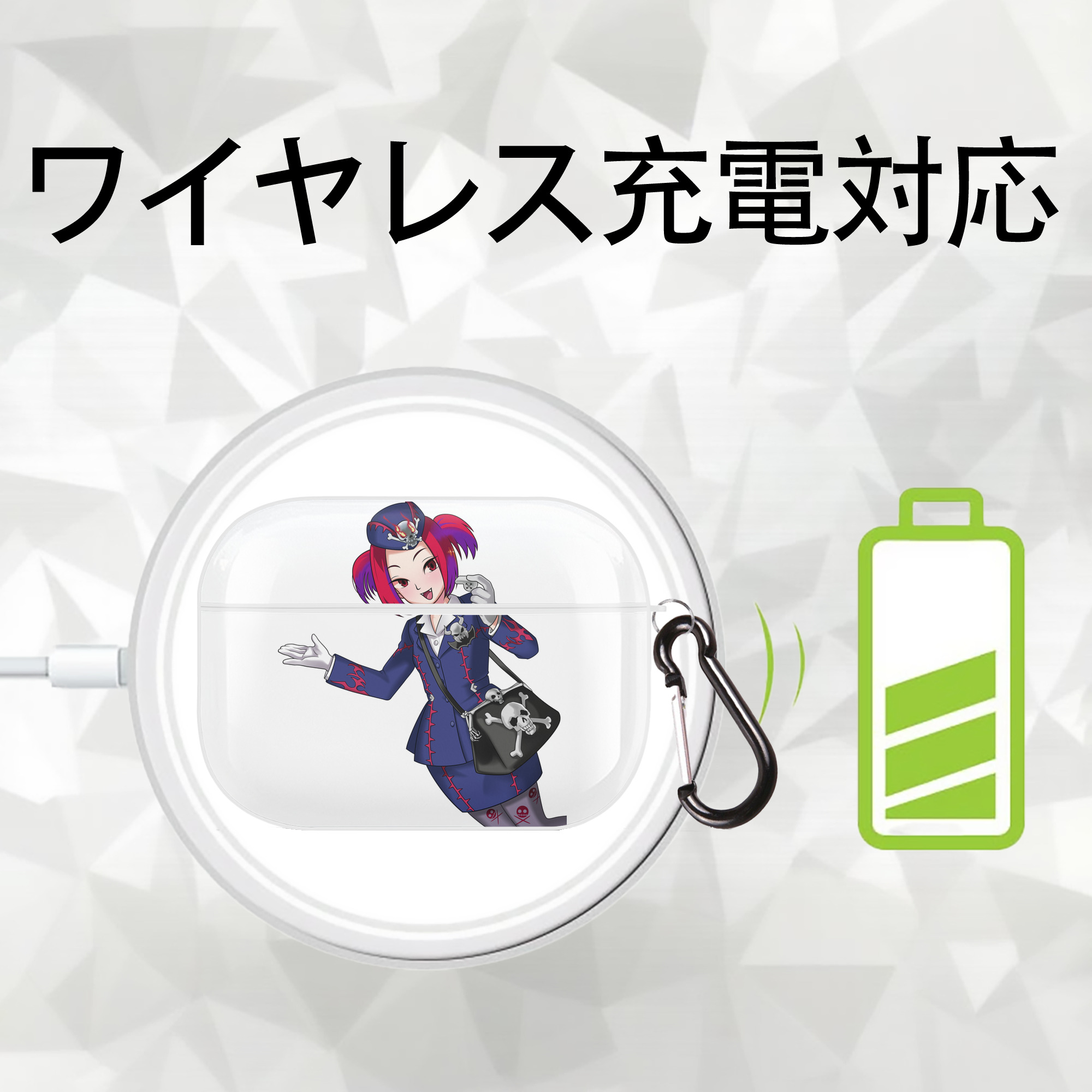 遊☆戯☆王 Yu-Gi-Oh! 【AirPods Pro用】ハードシェル保護ケース 耐衝撃・防指紋・カラビナ付き商品仕様