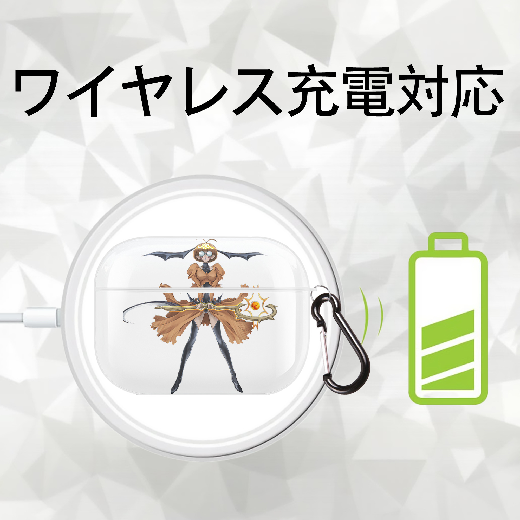 遊☆戯☆王 Yu-Gi-Oh! 【AirPods Pro用】ハードシェル保護ケース 耐衝撃・防指紋・カラビナ付き商品仕様