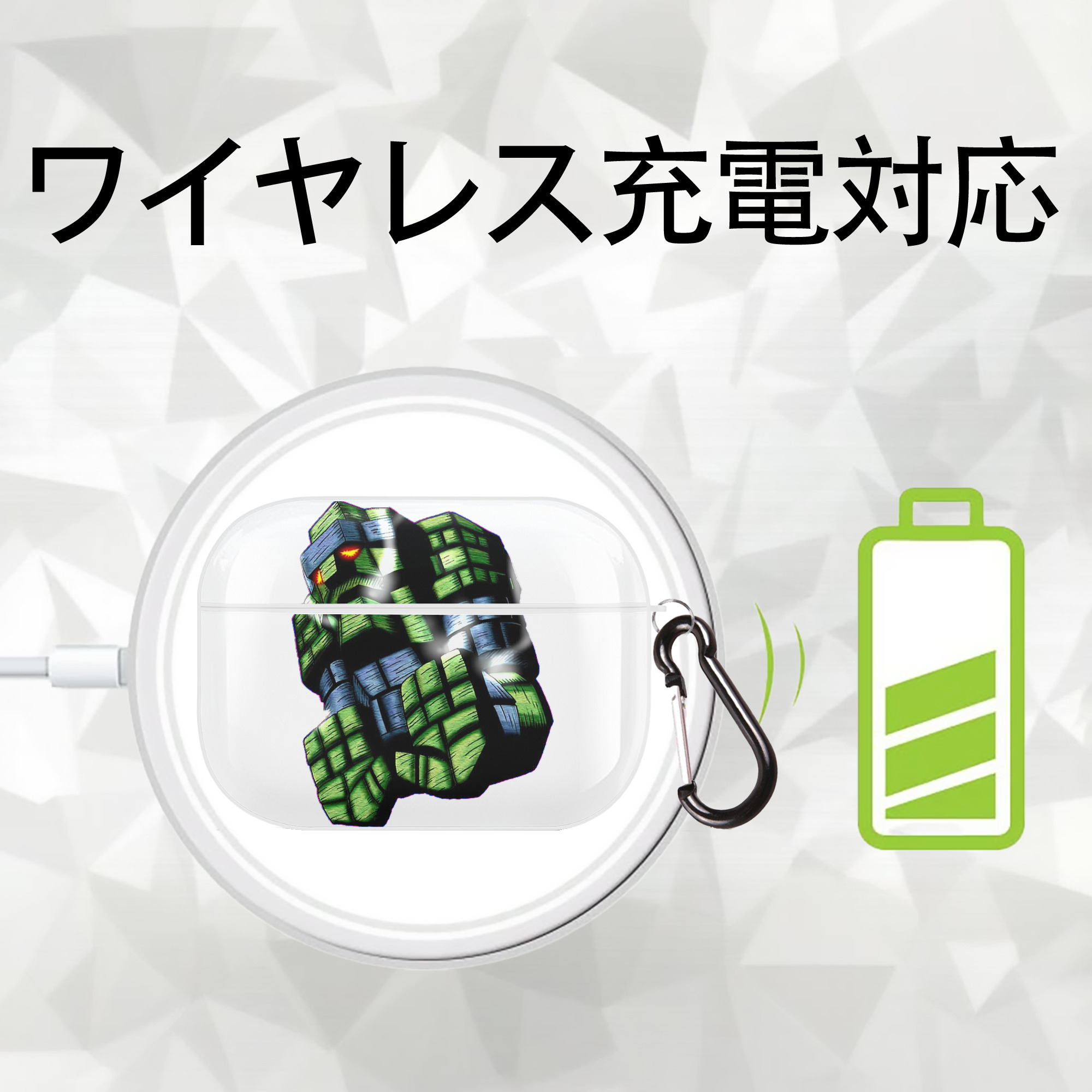 遊☆戯☆王 Yu-Gi-Oh! 【AirPods Pro用】ハードシェル保護ケース 耐衝撃・防指紋・カラビナ付き商品仕様