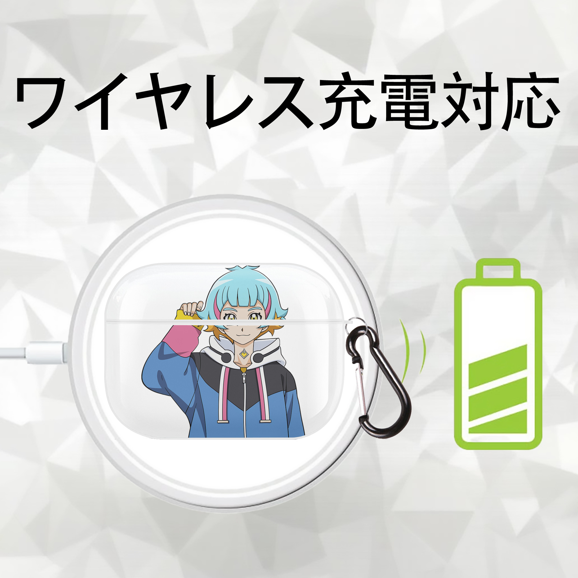遊☆戯☆王 Yu-Gi-Oh! 【AirPods Pro用】ハードシェル保護ケース 耐衝撃・防指紋・カラビナ付き商品仕様