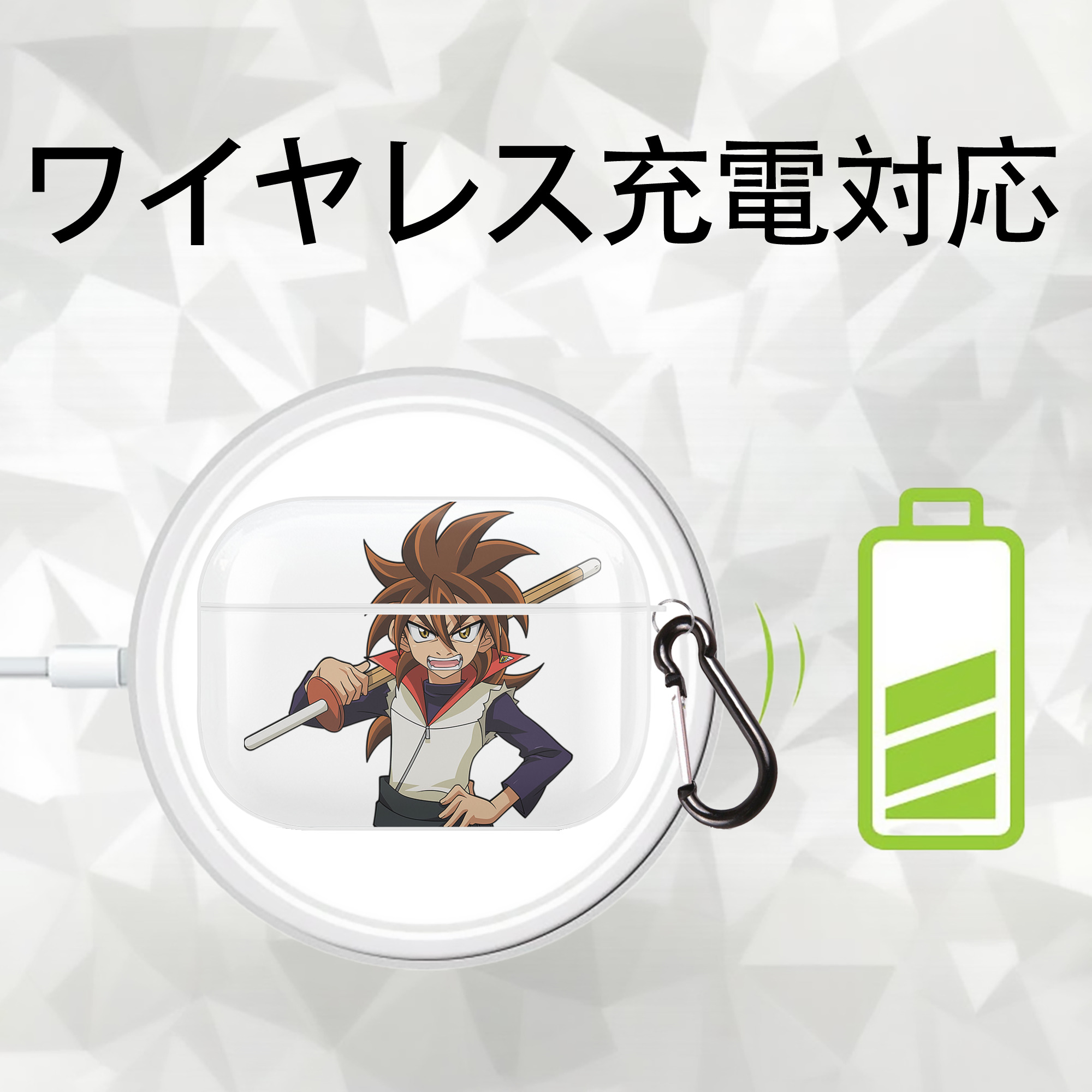 遊☆戯☆王 Yu-Gi-Oh! 【AirPods Pro用】ハードシェル保護ケース 耐衝撃・防指紋・カラビナ付き商品仕様