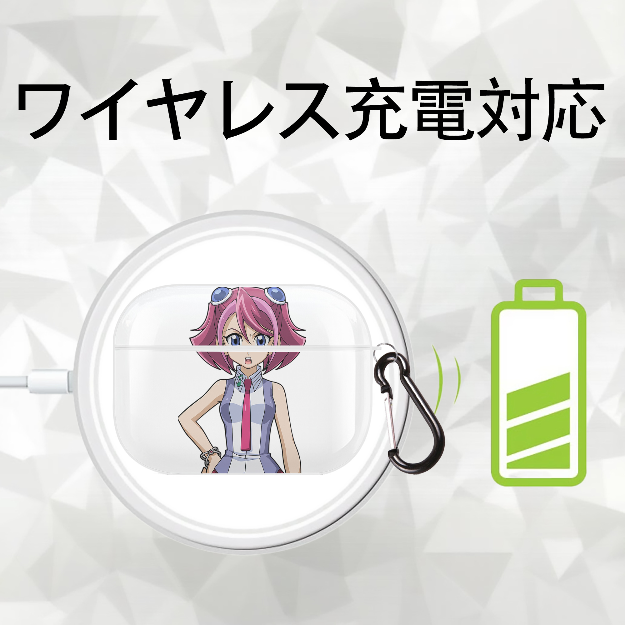 遊☆戯☆王 Yu-Gi-Oh! 【AirPods Pro用】ハードシェル保護ケース 耐衝撃・防指紋・カラビナ付き商品仕様