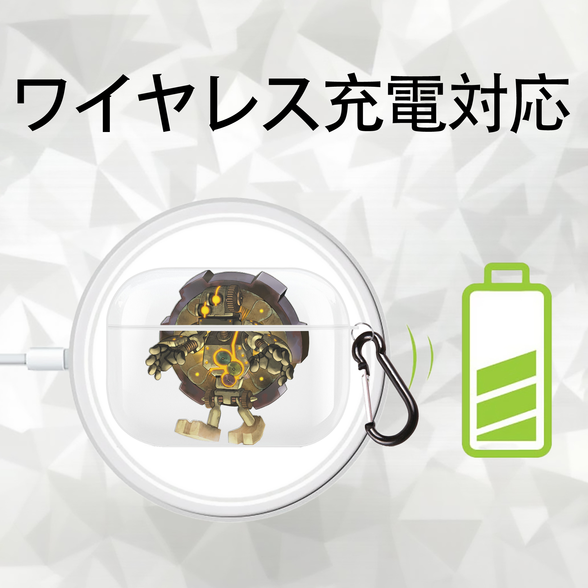遊☆戯☆王 Yu-Gi-Oh! 【AirPods Pro用】ハードシェル保護ケース 耐衝撃・防指紋・カラビナ付き商品仕様