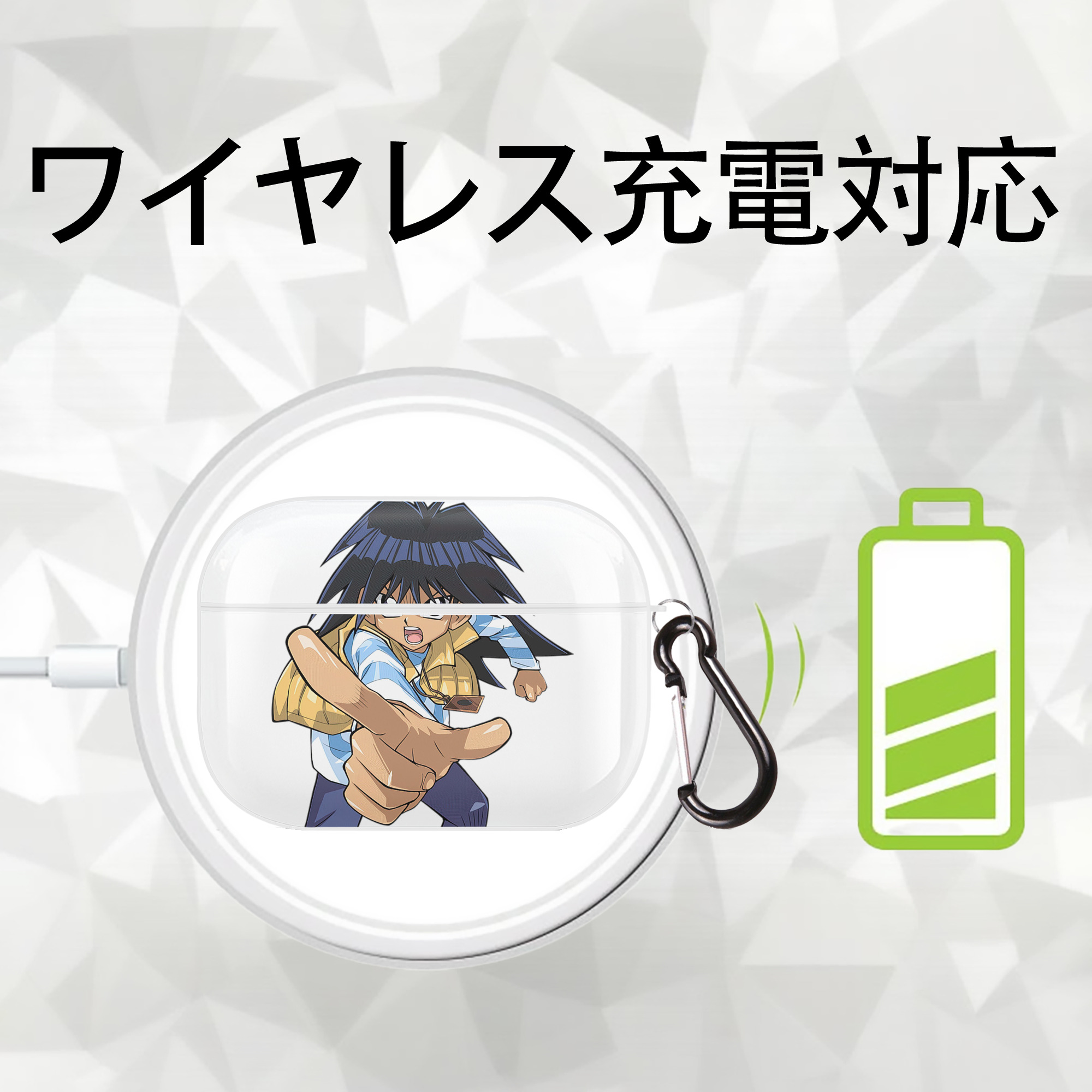 遊☆戯☆王 Yu-Gi-Oh! 【AirPods Pro用】ハードシェル保護ケース 耐衝撃・防指紋・カラビナ付き商品仕様