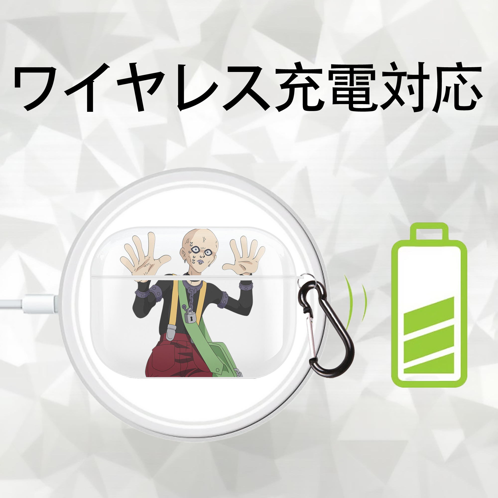 遊☆戯☆王 Yu-Gi-Oh! 【AirPods Pro用】ハードシェル保護ケース 耐衝撃・防指紋・カラビナ付き商品仕様