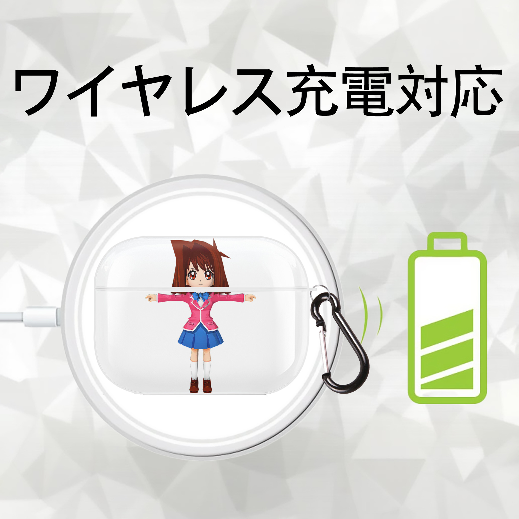 遊☆戯☆王 Yu-Gi-Oh! 【AirPods Pro用】ハードシェル保護ケース 耐衝撃・防指紋・カラビナ付き商品仕様