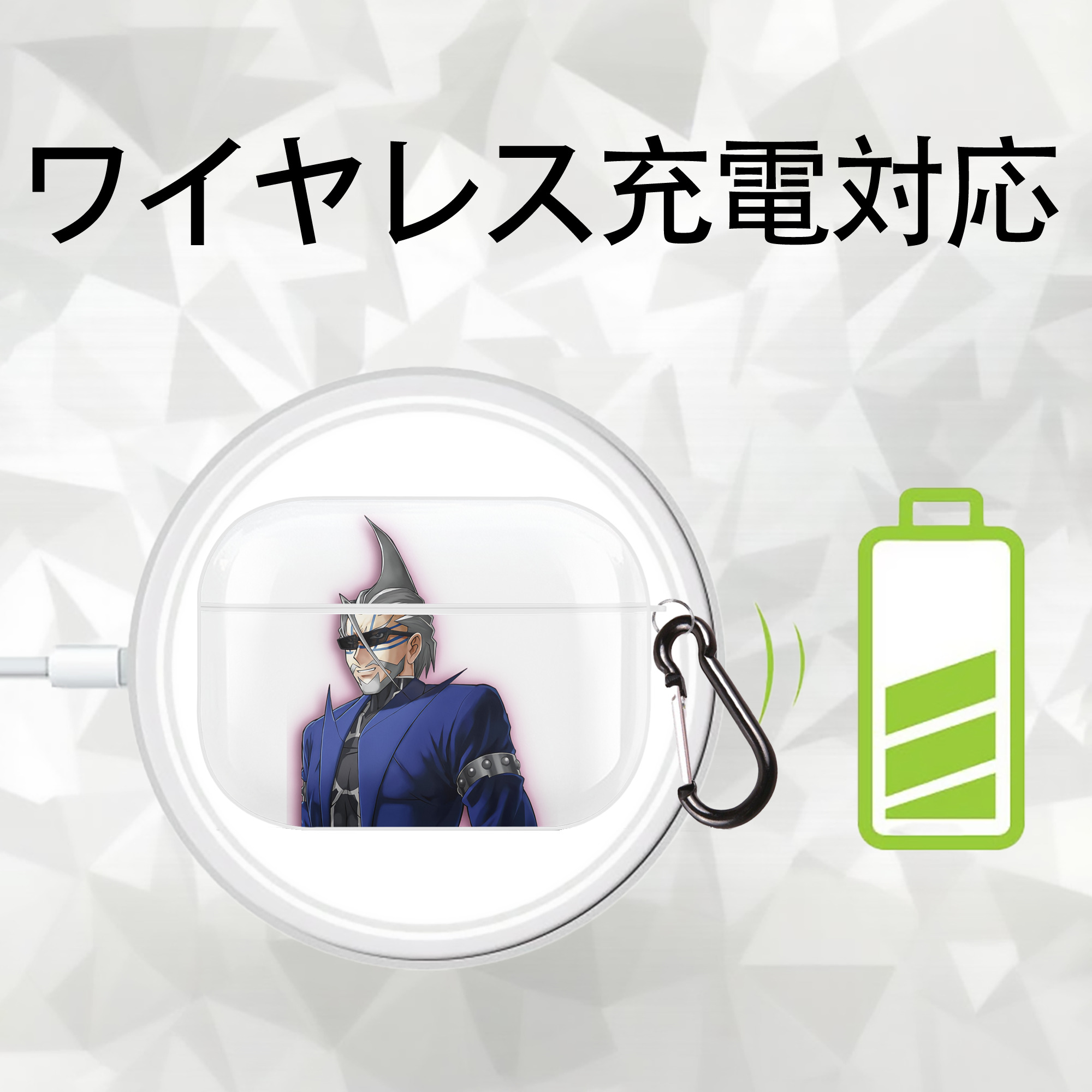 遊☆戯☆王 Yu-Gi-Oh! 【AirPods Pro用】ハードシェル保護ケース 耐衝撃・防指紋・カラビナ付き商品仕様