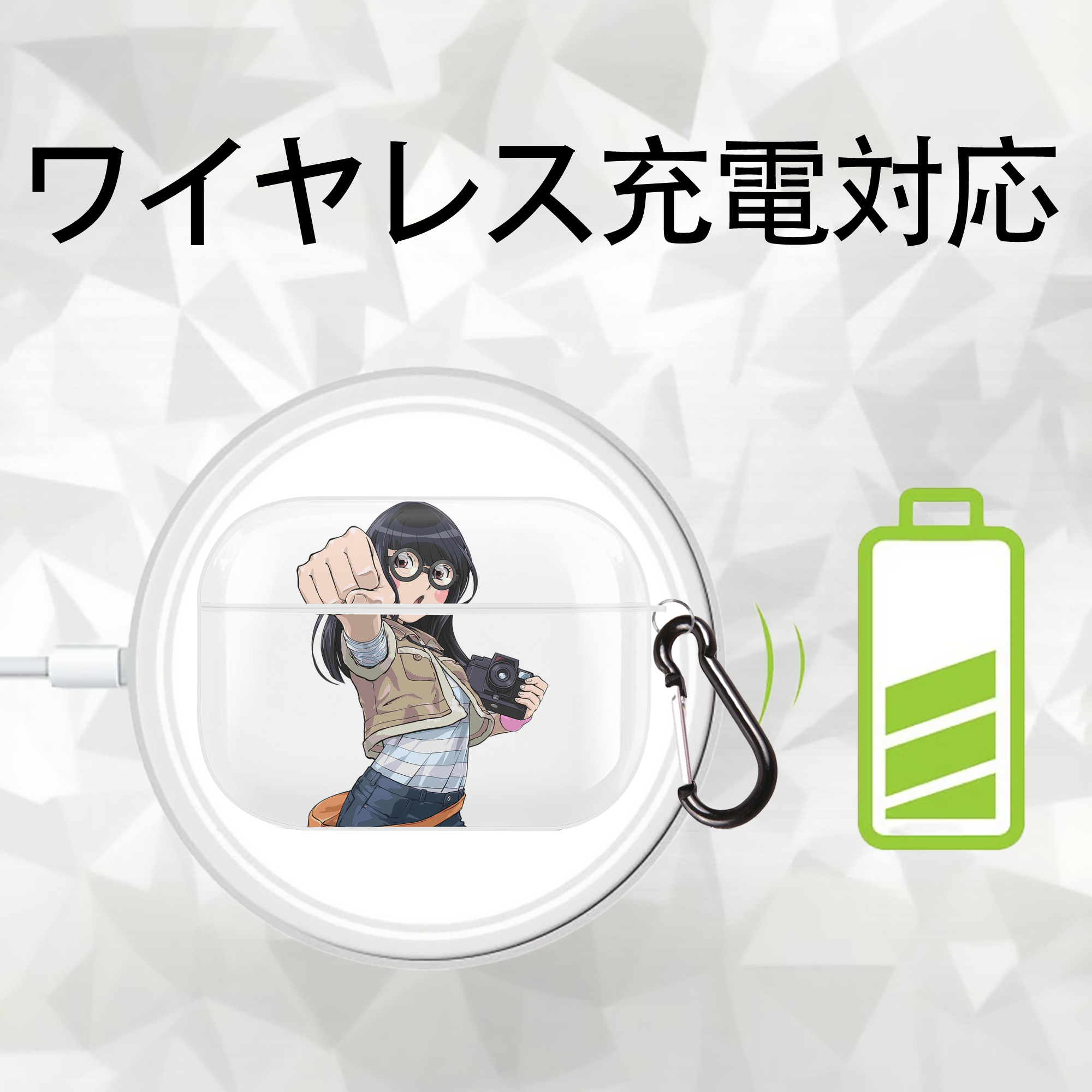 遊☆戯☆王 Yu-Gi-Oh! 【AirPods Pro用】ハードシェル保護ケース 耐衝撃・防指紋・カラビナ付き商品仕様