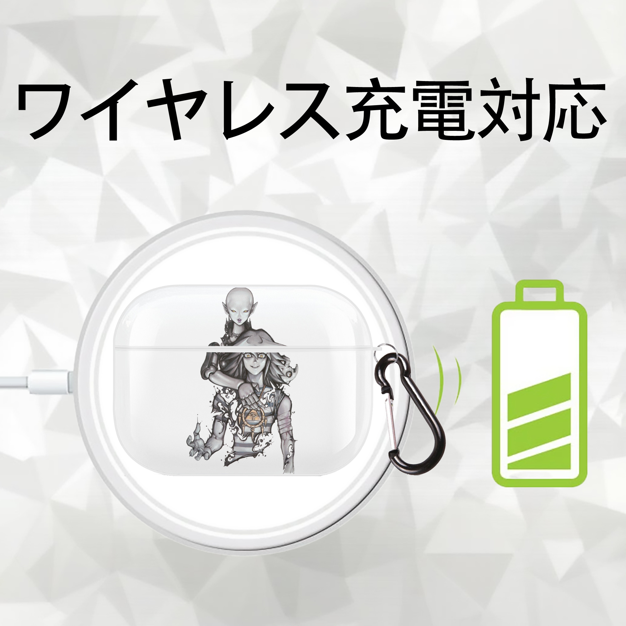 遊☆戯☆王 Yu-Gi-Oh! 【AirPods Pro用】ハードシェル保護ケース 耐衝撃・防指紋・カラビナ付き商品仕様