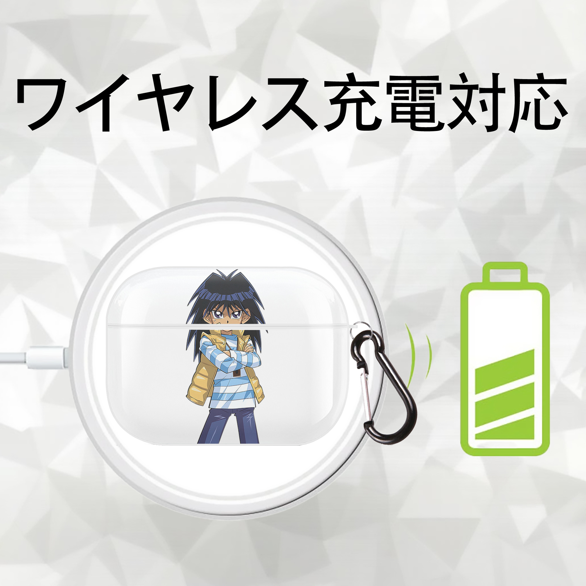 遊☆戯☆王 Yu-Gi-Oh! 【AirPods Pro用】ハードシェル保護ケース 耐衝撃・防指紋・カラビナ付き商品仕様
