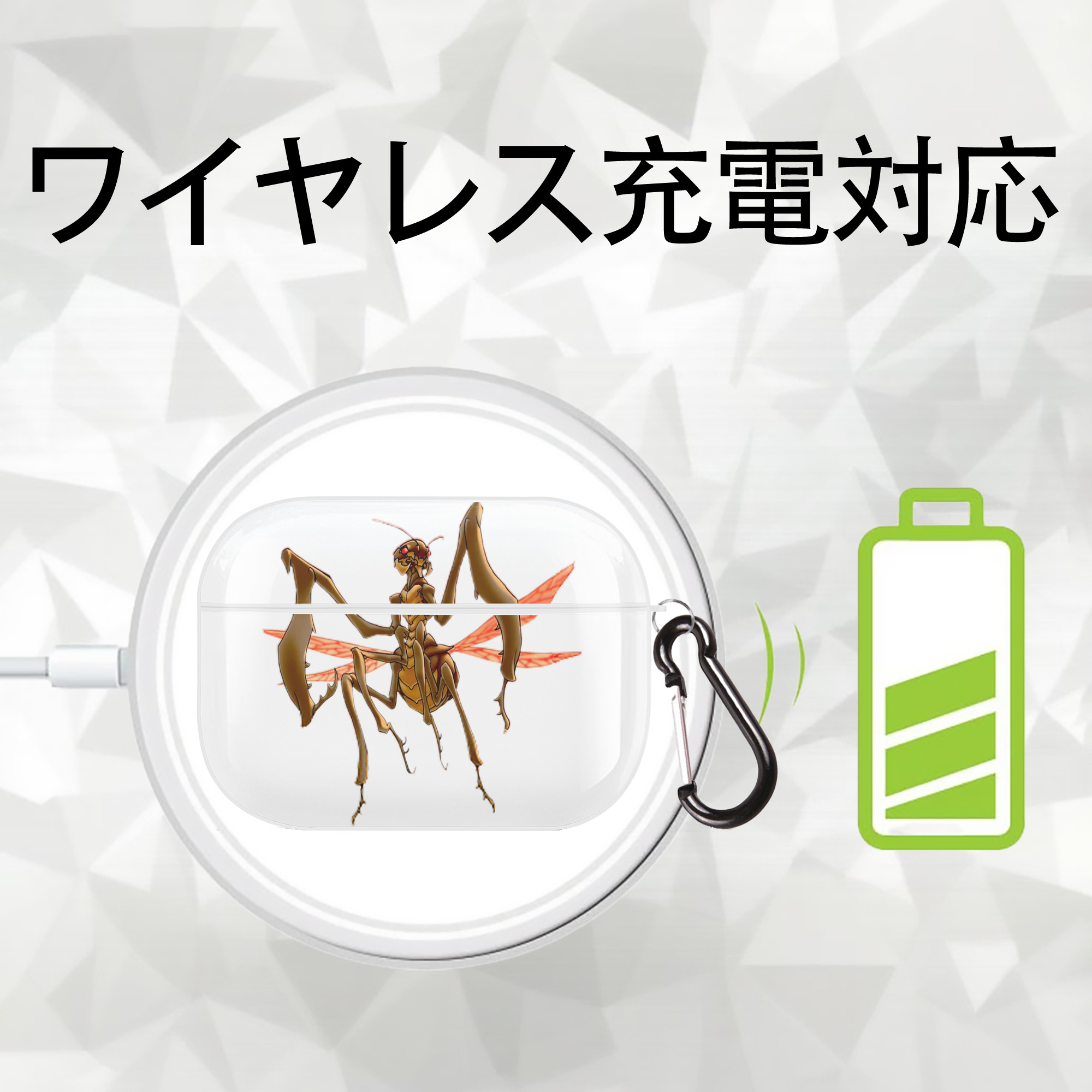 遊☆戯☆王 Yu-Gi-Oh! 【AirPods Pro用】ハードシェル保護ケース 耐衝撃・防指紋・カラビナ付き商品仕様