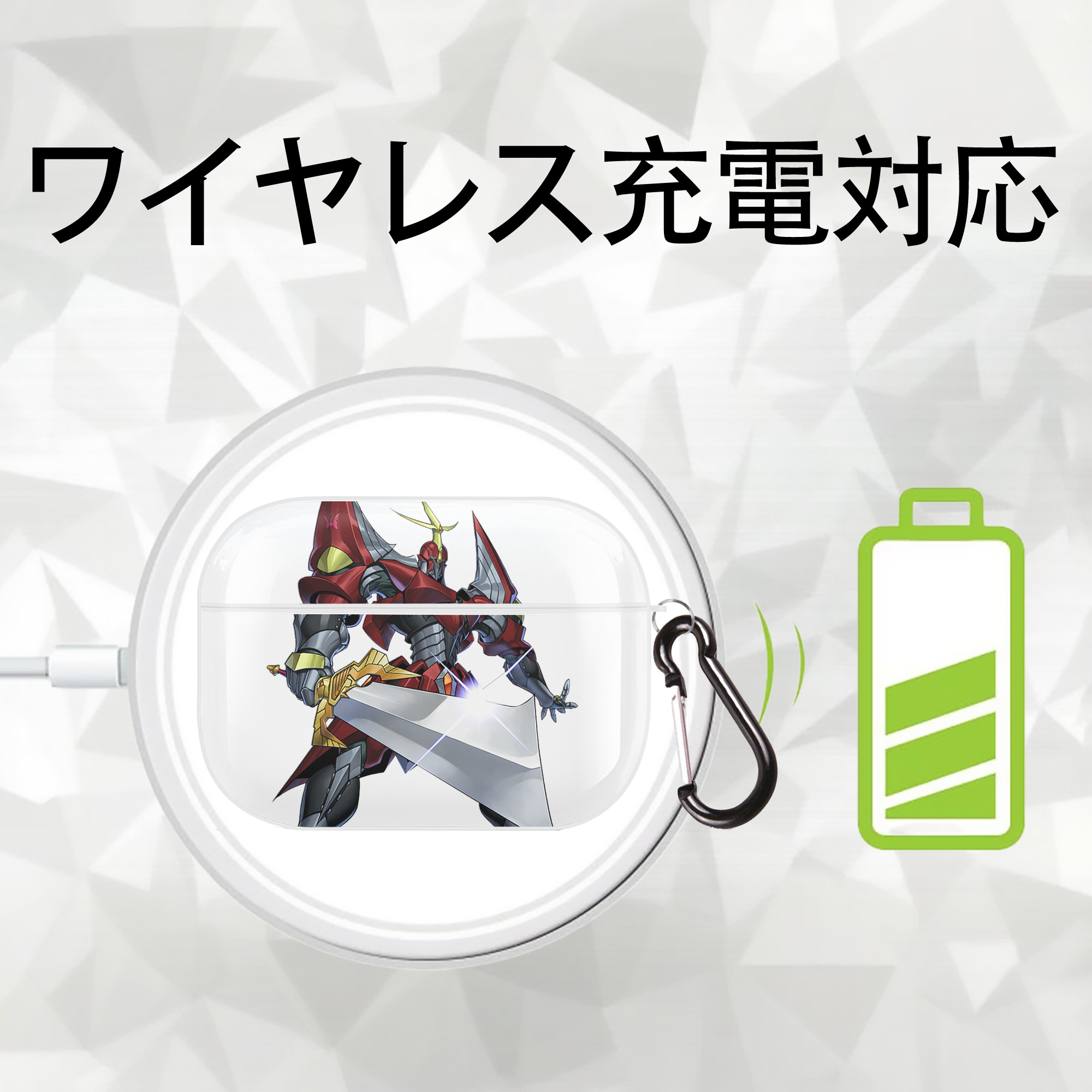 遊☆戯☆王 Yu-Gi-Oh! 【AirPods Pro用】ハードシェル保護ケース 耐衝撃・防指紋・カラビナ付き商品仕様