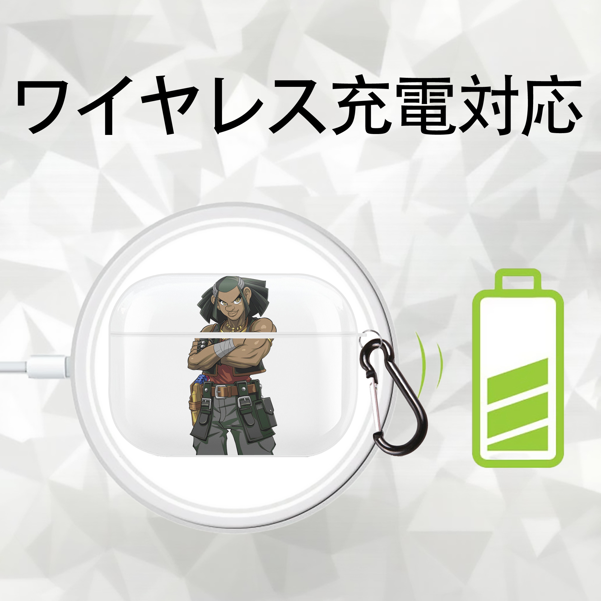 遊☆戯☆王 Yu-Gi-Oh! 【AirPods Pro用】ハードシェル保護ケース 耐衝撃・防指紋・カラビナ付き商品仕様