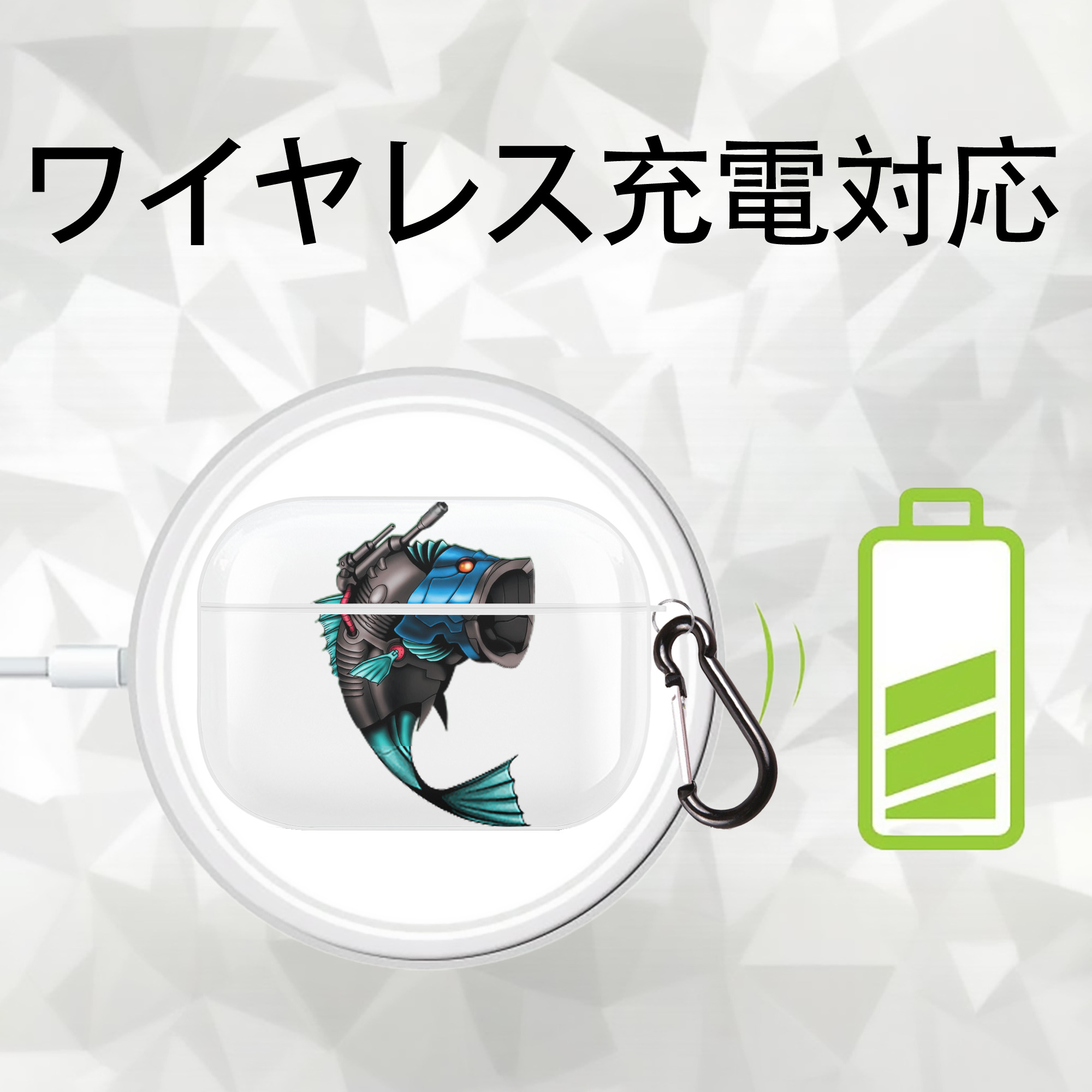 遊☆戯☆王 Yu-Gi-Oh! 【AirPods Pro用】ハードシェル保護ケース 耐衝撃・防指紋・カラビナ付き商品仕様