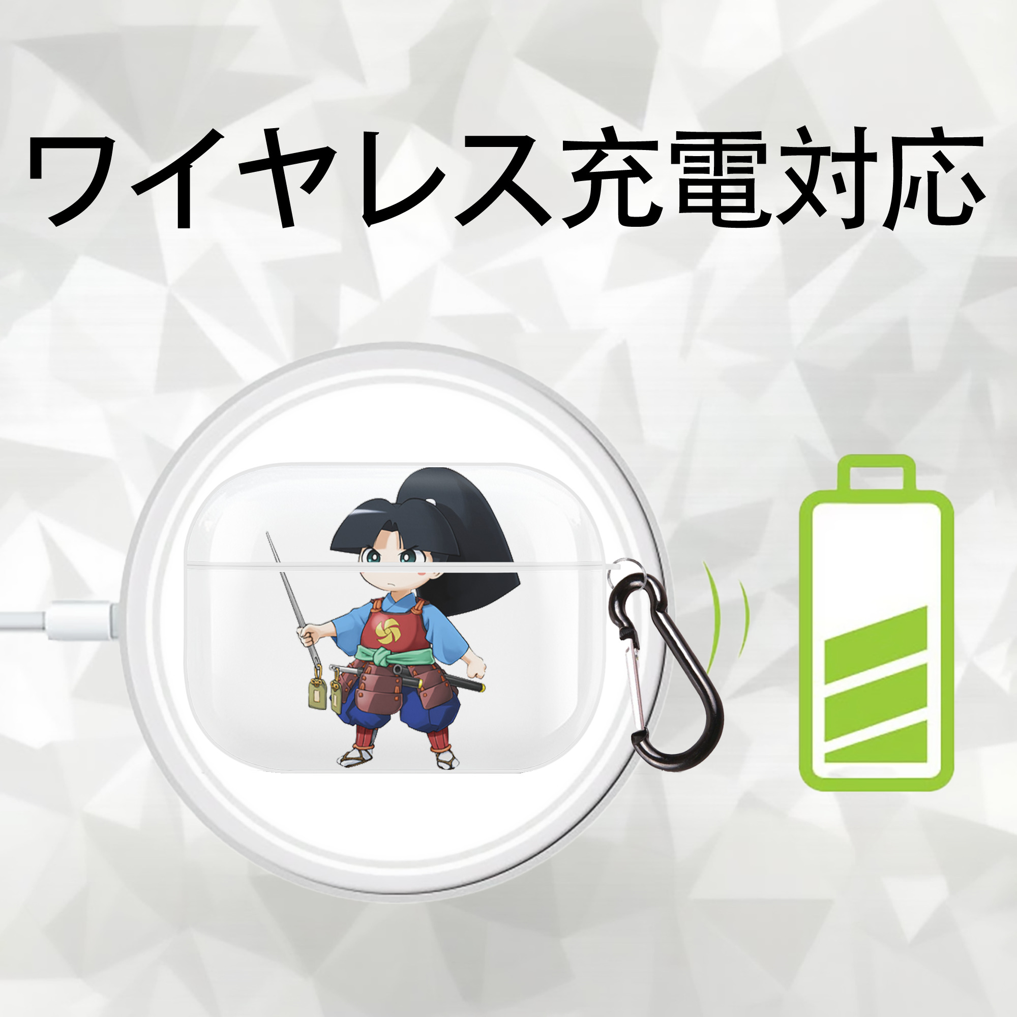 遊☆戯☆王 Yu-Gi-Oh! 【AirPods Pro用】ハードシェル保護ケース 耐衝撃・防指紋・カラビナ付き商品仕様