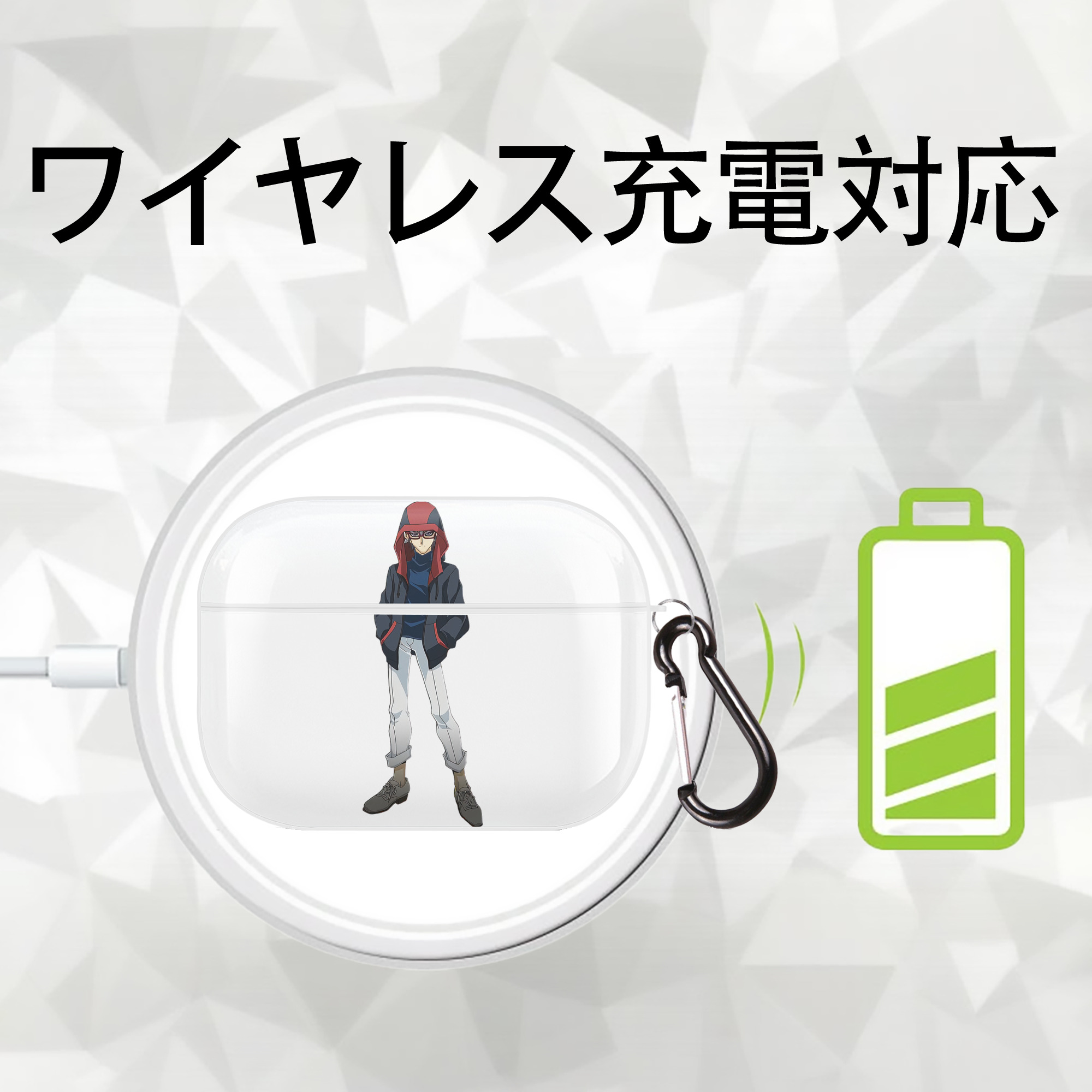 遊☆戯☆王 Yu-Gi-Oh! 【AirPods Pro用】ハードシェル保護ケース 耐衝撃・防指紋・カラビナ付き商品仕様