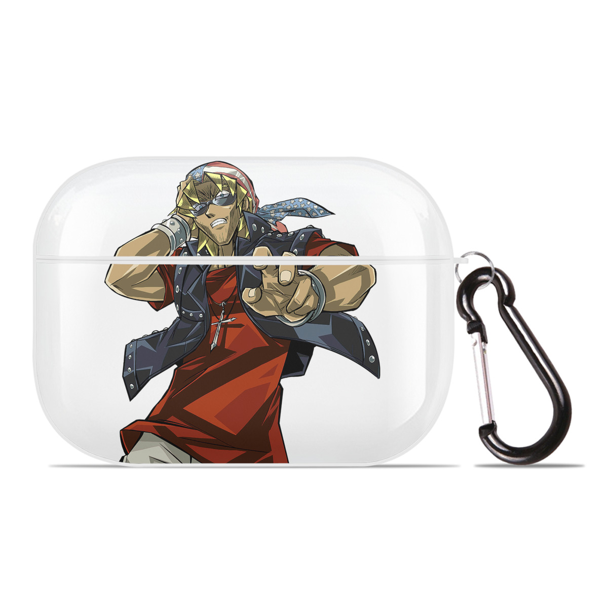 （画像用） 遊☆戯☆王 Yu-Gi-Oh! 【AirPods Pro用】ハードシェル保護ケース 耐衝撃・防指紋・カラビナ付き商品仕様