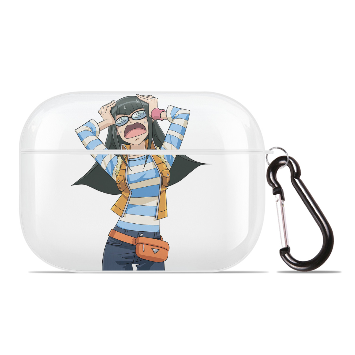 （画像用） 遊☆戯☆王 Yu-Gi-Oh! 【AirPods Pro用】ハードシェル保護ケース 耐衝撃・防指紋・カラビナ付き商品仕様