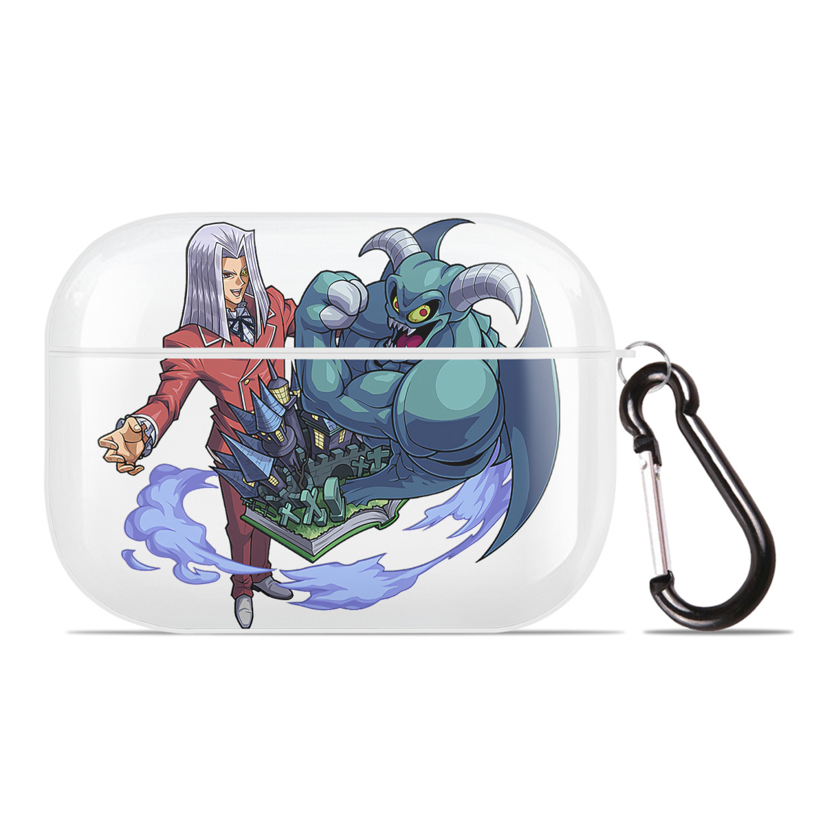 （画像用） 遊☆戯☆王 Yu-Gi-Oh! 【AirPods Pro用】ハードシェル保護ケース 耐衝撃・防指紋・カラビナ付き商品仕様